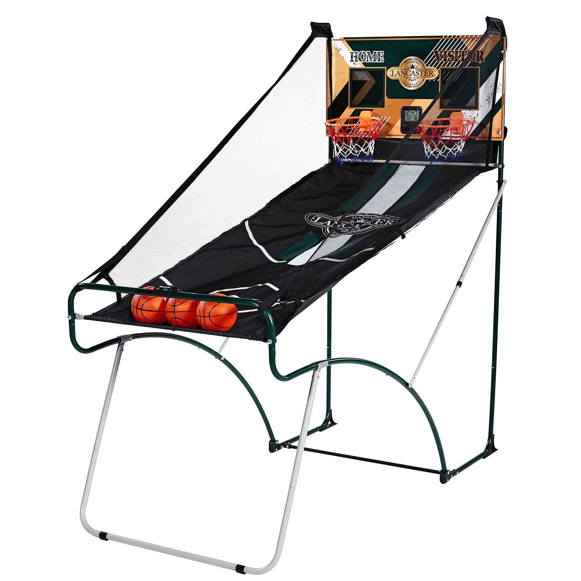 Lancaster Sports EZ-Fold 2 Player Indoor Arcade Dual Basketball Hoop Shot Game - Smart-nests