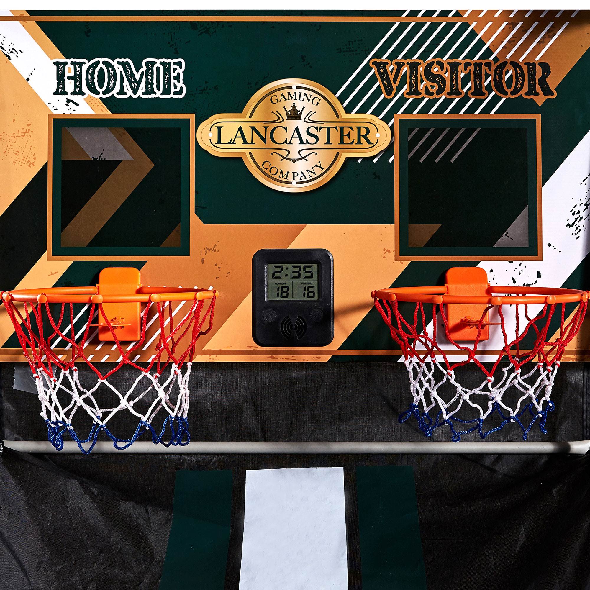 Lancaster Sports EZ-Fold 2 Player Indoor Arcade Dual Basketball Hoop Shot Game - Smart-nests
