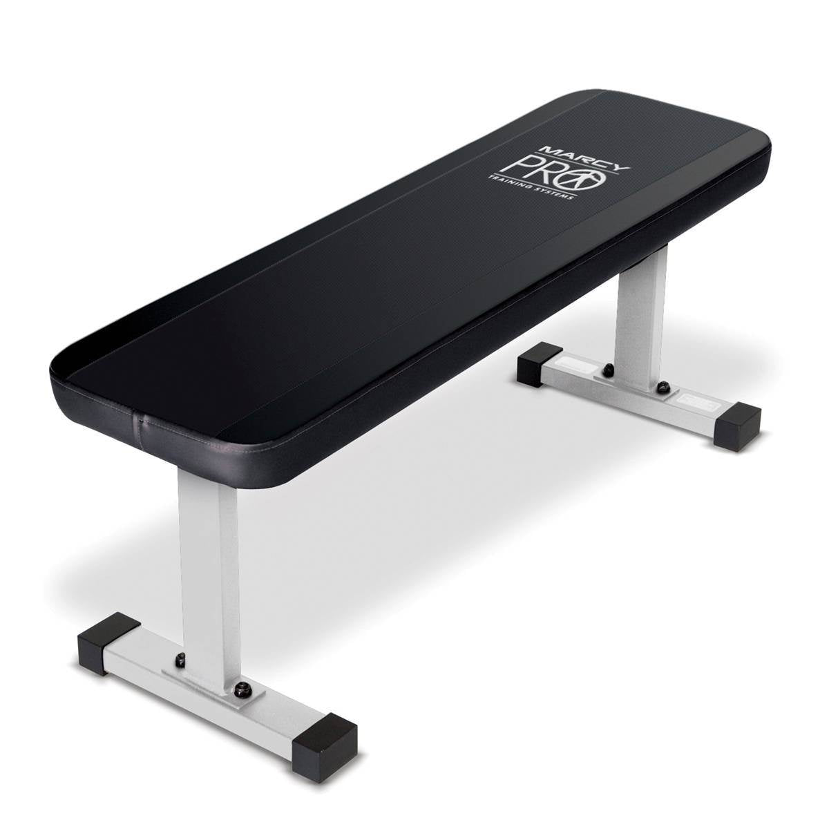 Marcy Flat Utility Flat Strength Training Home Gym Lifting Weight Bench, White - Smart-nests