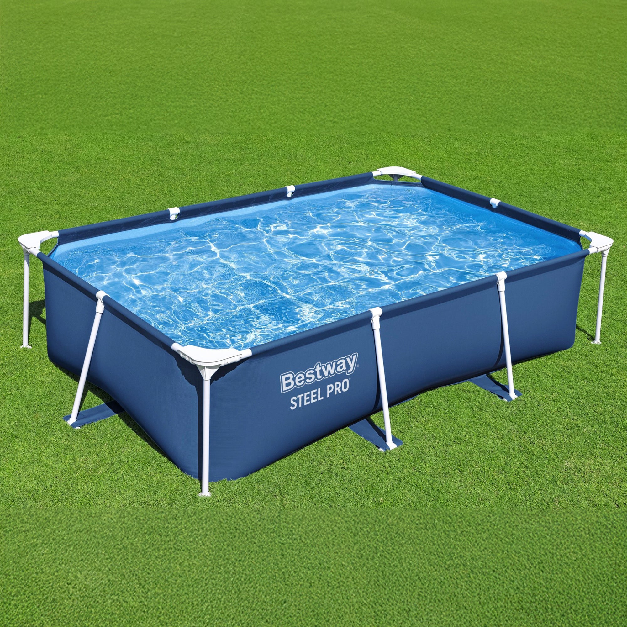Bestway Steel Pro 8.5'x67"x24" Rectangular Above Ground Outdoor Swimming Pool - Smart-nests
