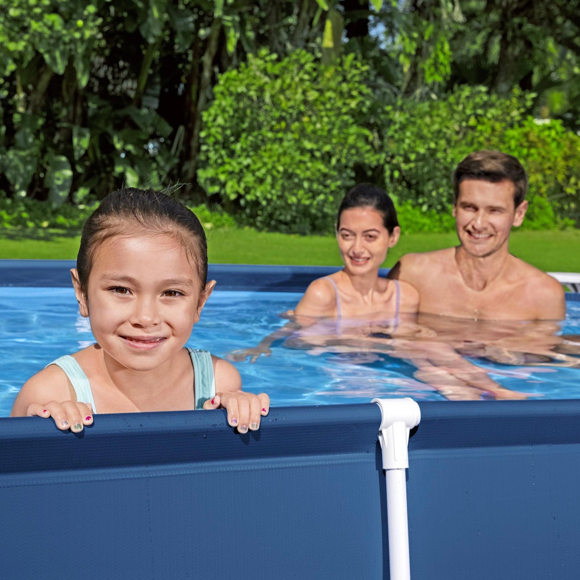 Bestway Steel Pro 8.5'x67"x24" Rectangular Above Ground Outdoor Swimming Pool - Smart-nests