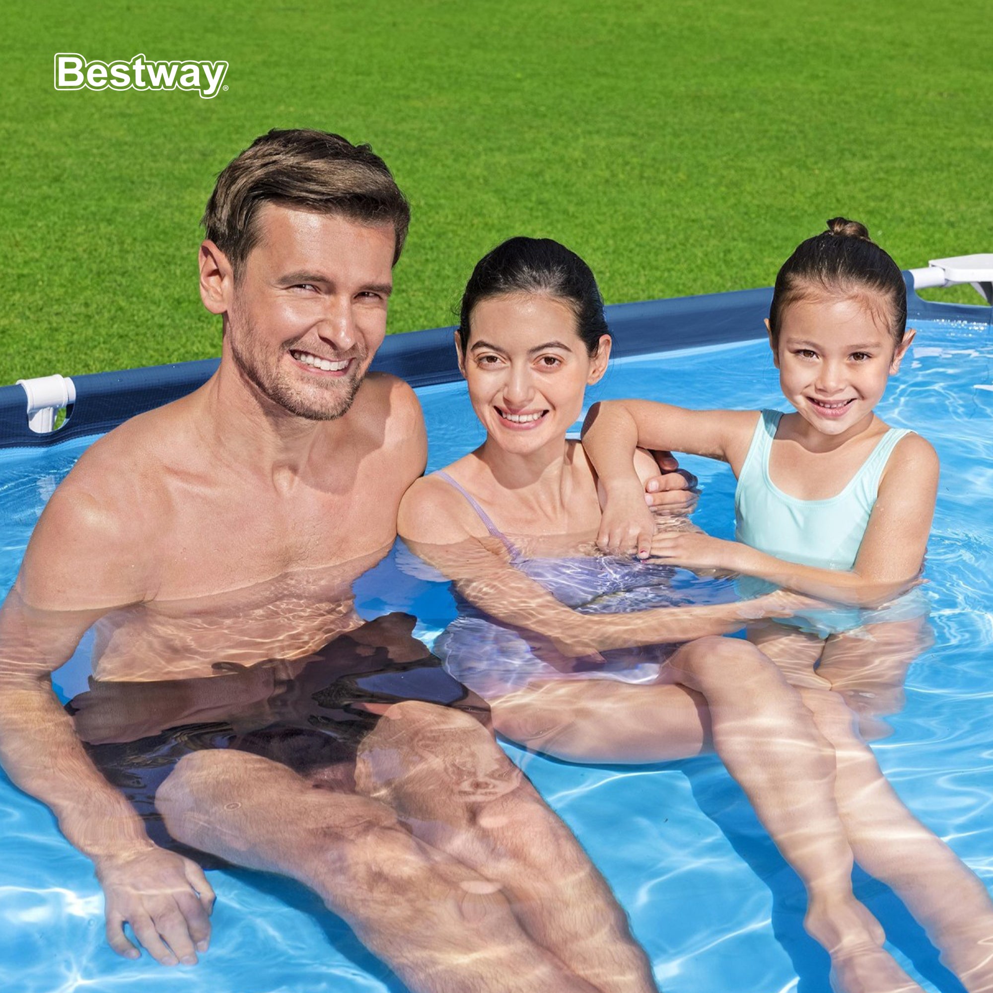 Bestway Steel Pro 8.5'x67"x24" Rectangular Above Ground Outdoor Swimming Pool - Smart-nests