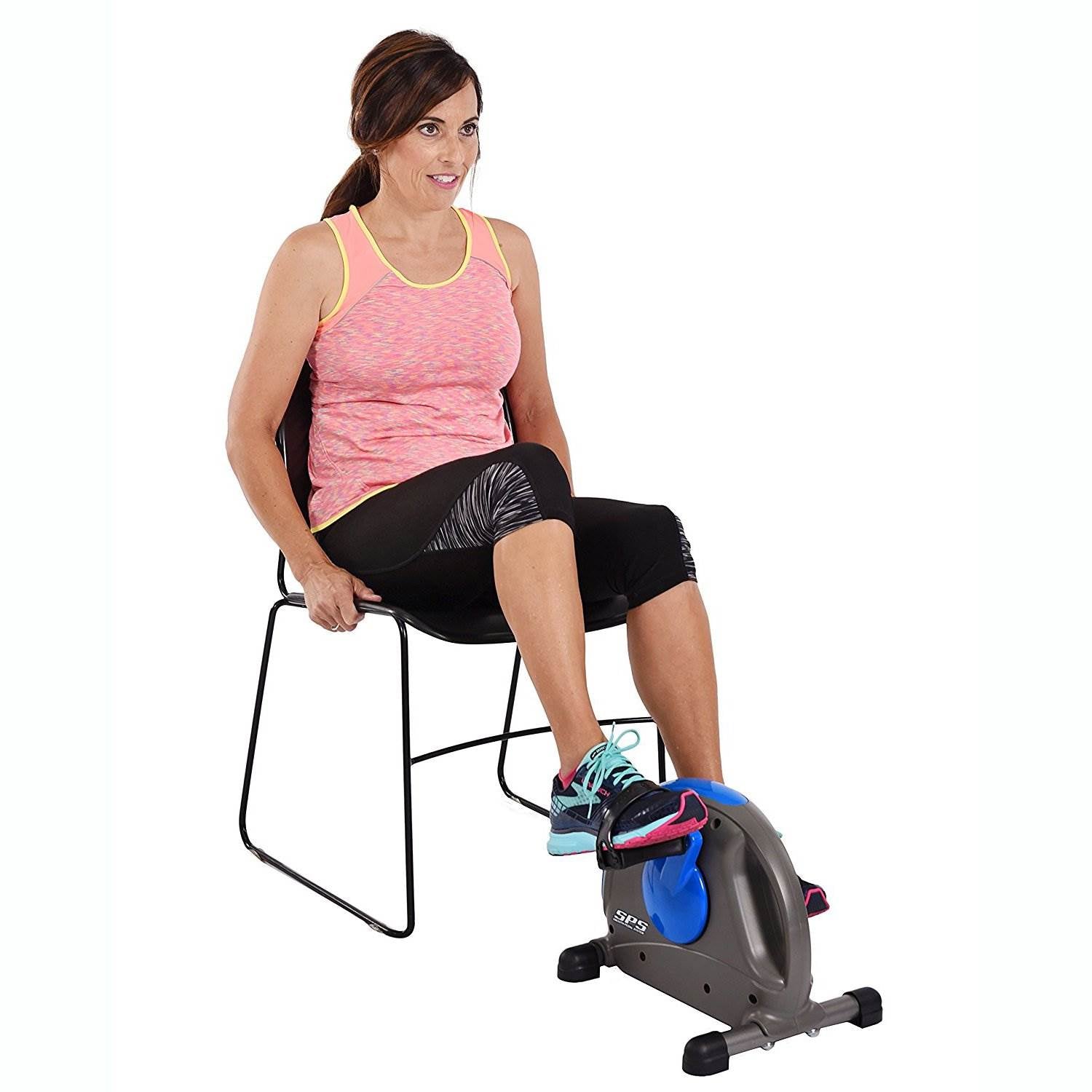 Stamina Compact Adjustable Mini Exercise Bike with Smooth Pedal System, Blue - Smart-nests