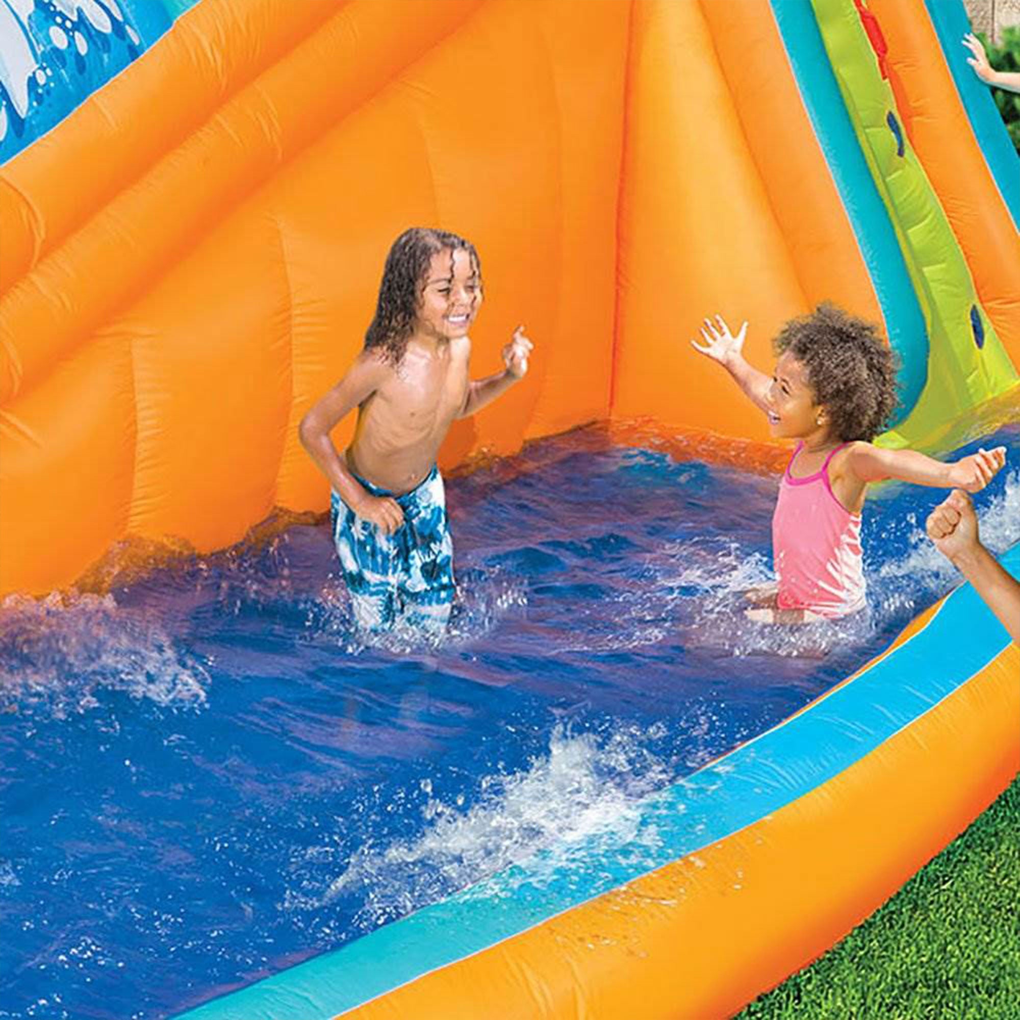 Banzai Surf Rider Kids Inflatable Outdoor Aqua Lagoon Water Slide Splash Park - Smart-nests