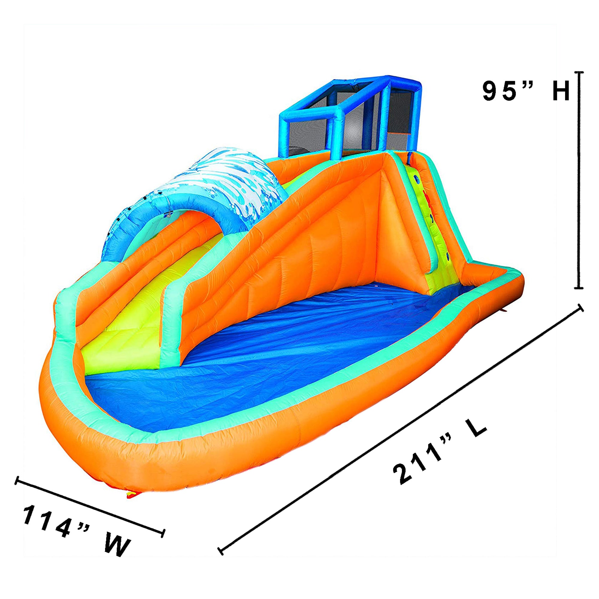 Banzai Surf Rider Kids Inflatable Outdoor Aqua Lagoon Water Slide Splash Park - Smart-nests