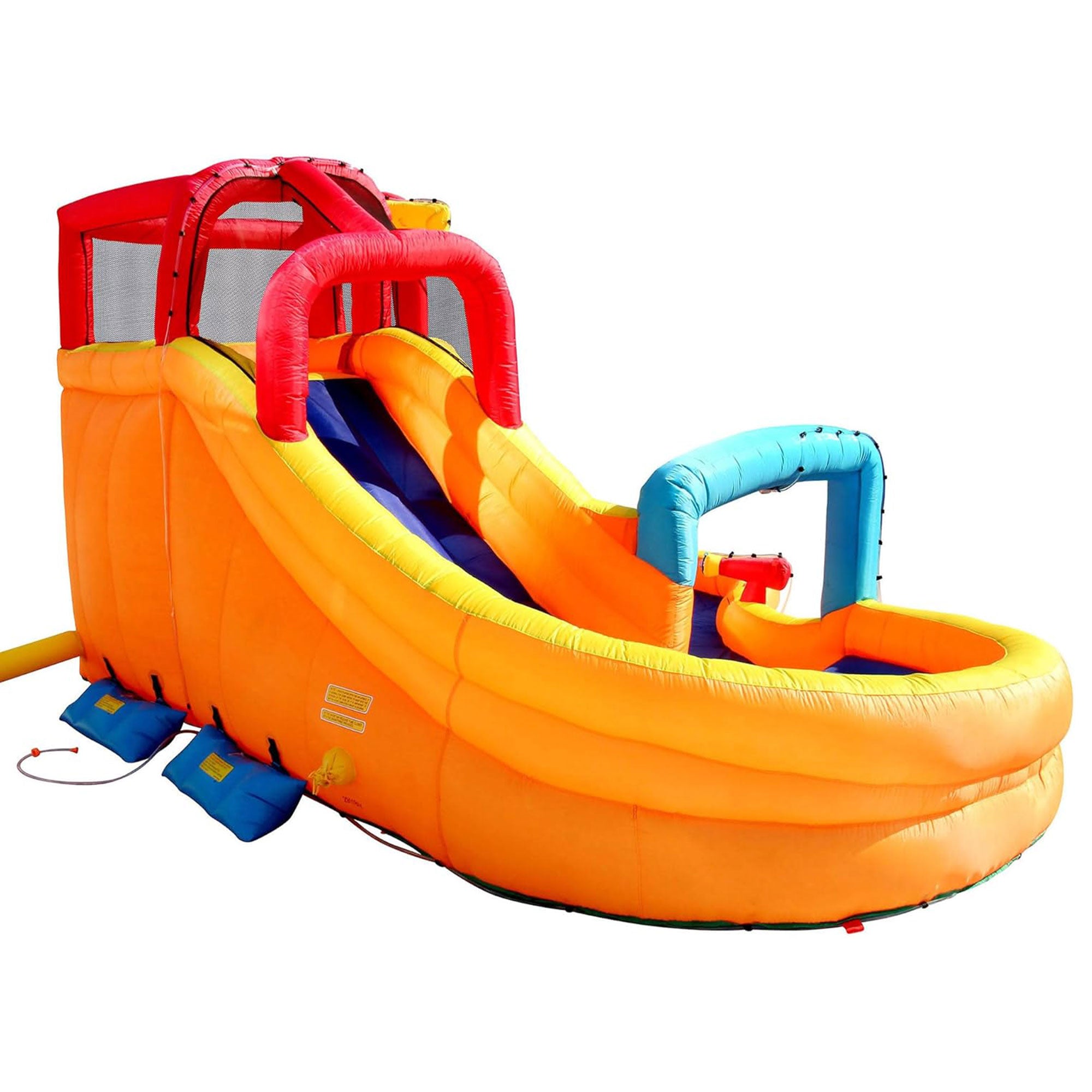 Banzai Kids Inflatable Outdoor Lazy River Adventure Water Park Slide and Pool - Smart-nests