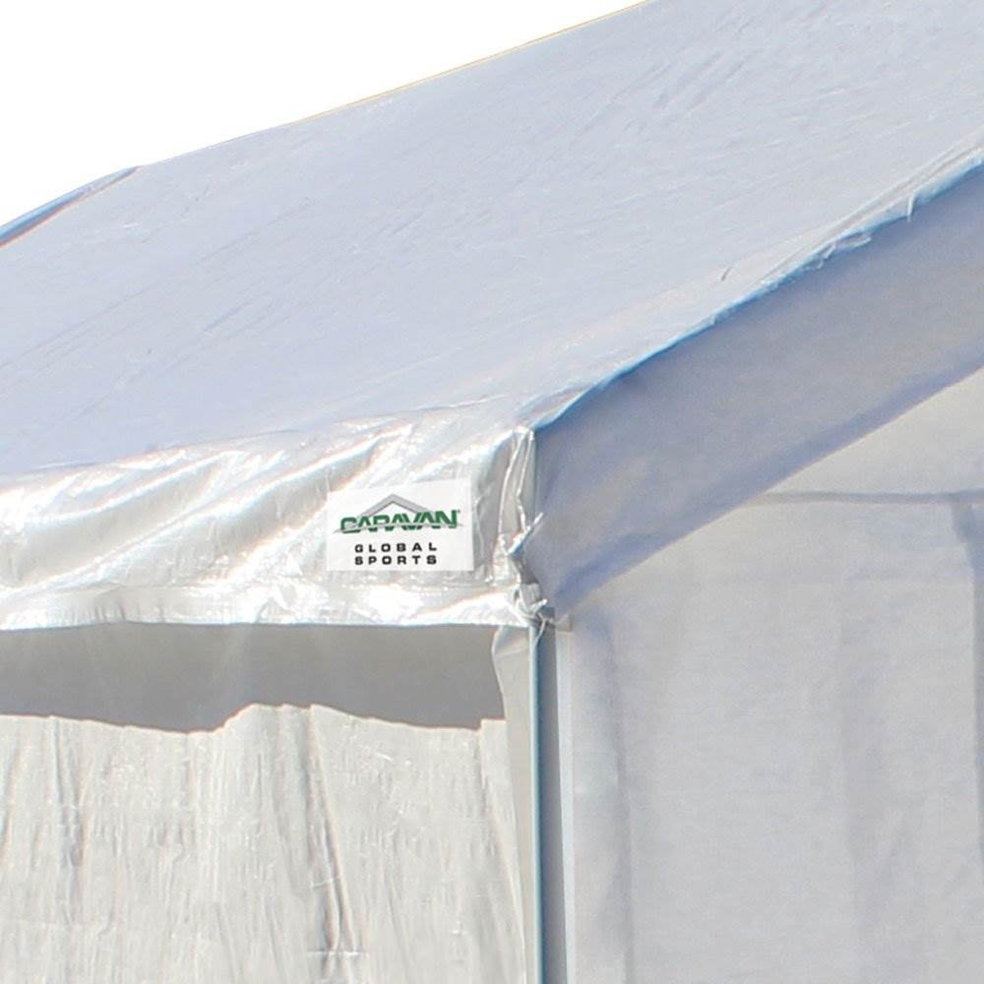 Caravan Canopy Domain Car Port Tent Sidewalls w/ Straps, White (Sidewalls Only) - Smart-nests