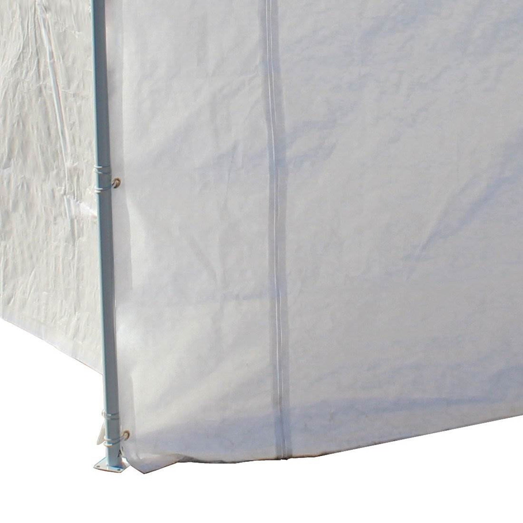 Caravan Canopy Domain Car Port Tent Sidewalls w/ Straps, White (Sidewalls Only) - Smart-nests