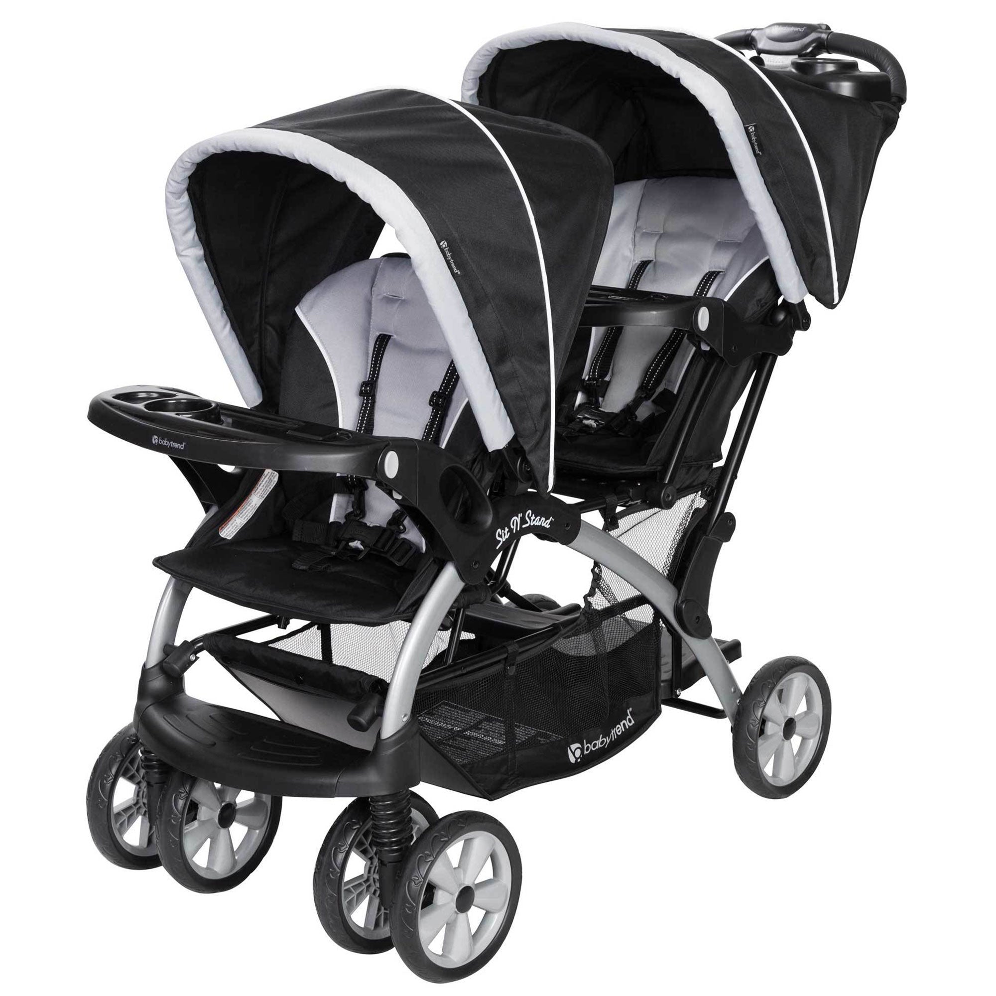 Baby Trend Sit N Stand Travel Double Baby Stroller and Car Seat Combo, Stormy - Smart-nests