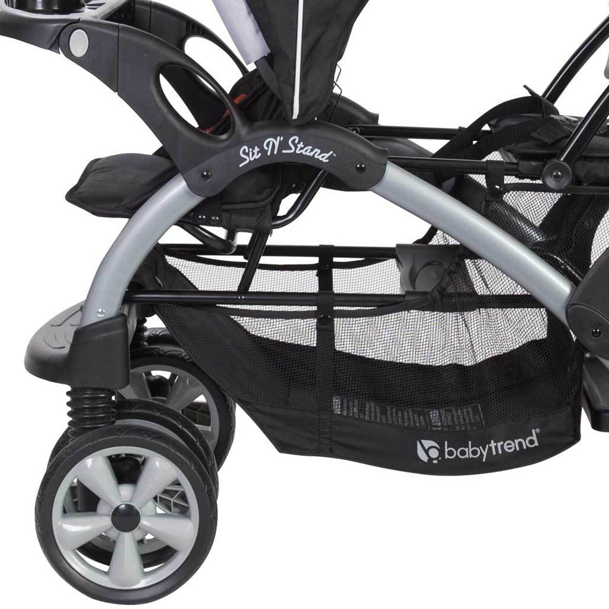 Baby Trend Sit N Stand Travel Double Baby Stroller and Car Seat Combo, Stormy - Smart-nests