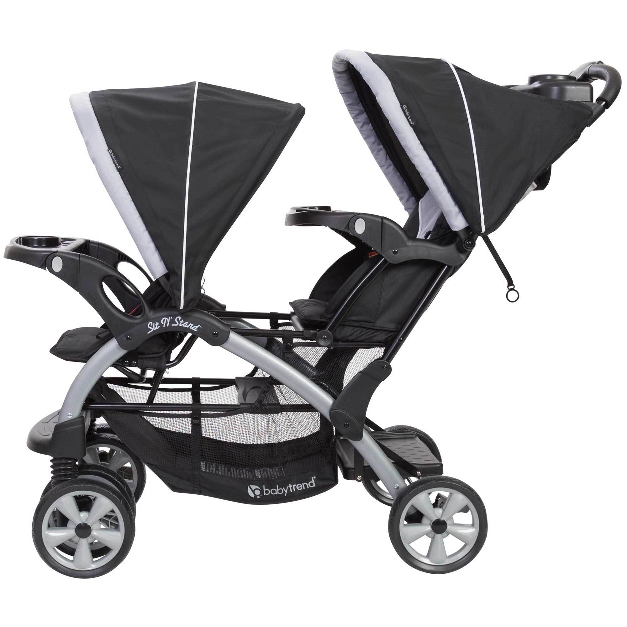 Baby Trend Sit N Stand Baby Double Stroller and 2 Infant Car Seat Combo, Stormy - Smart-nests