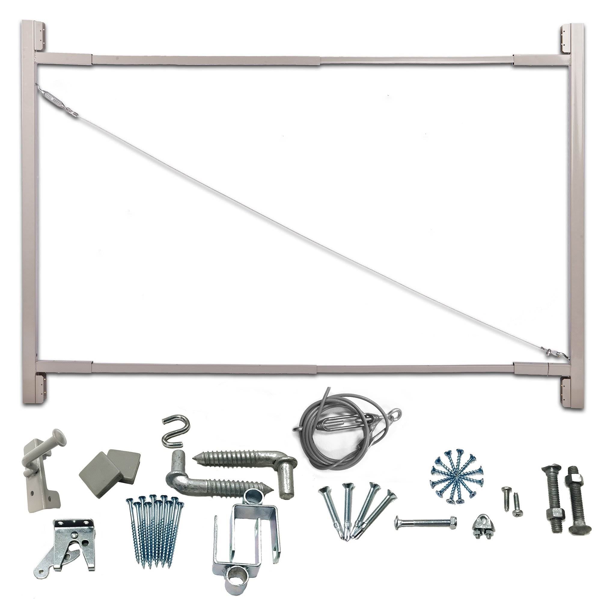 Adjust-A-Gate Steel Frame Gate Building Kit, 36"-72" Wide Opening Up To 6' High - Smart-nests