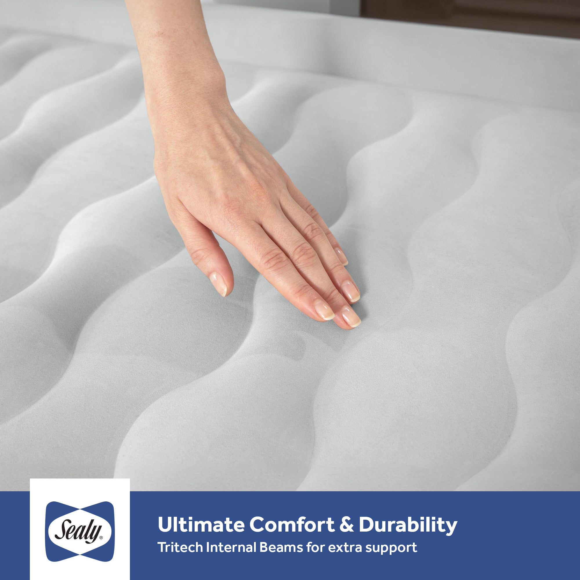 Sealy Tritech Twin Sized 20" Air Mattress Bed 2 Person w/ Built-In AC Pump & Bag - Smart-nests