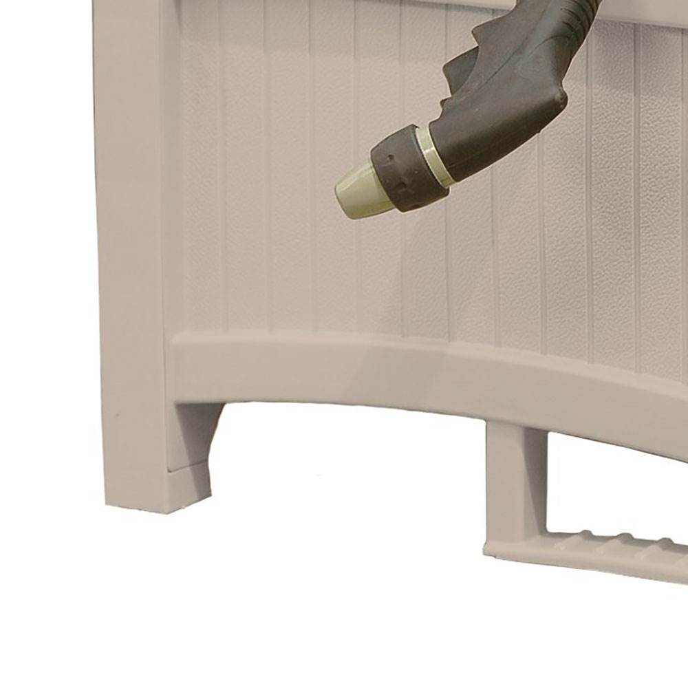 Suncast CPLPHH100D Hideaway 100' Resin Garden Hose Reel for 5/8" Hoses, Taupe - Smart-nests