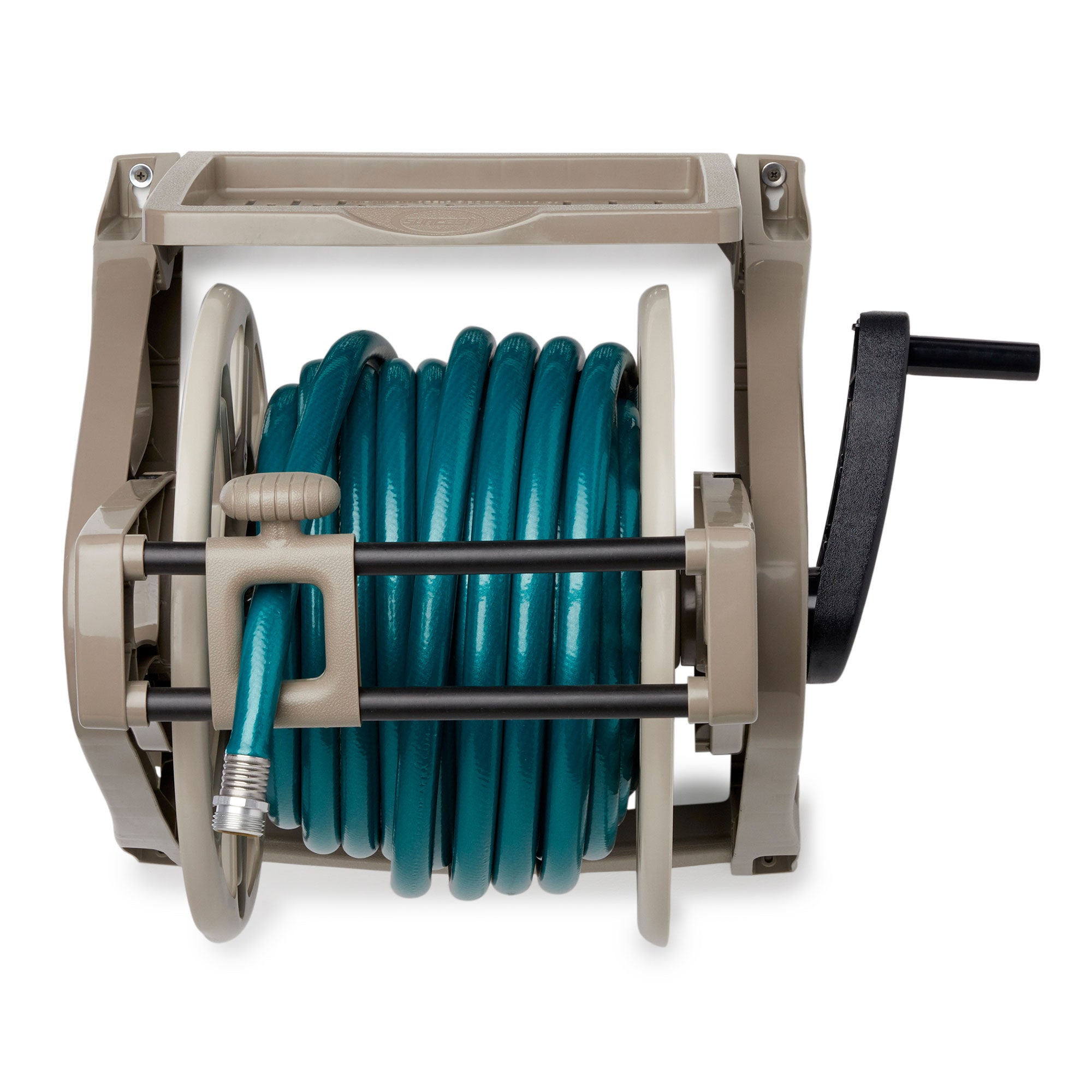 Suncast Slide Trak Hose Handler Wall Mounted 175' Garden Hose Reel, Reel Only - Smart-nests