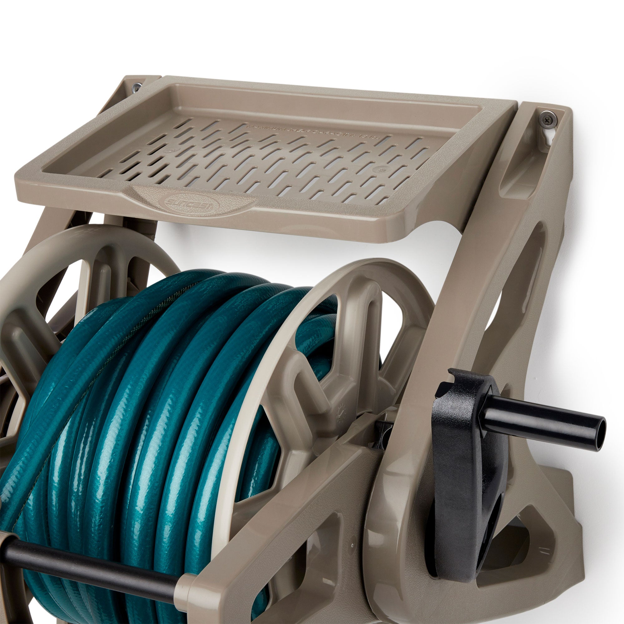 Suncast Slide Trak Hose Handler Wall Mounted 175' Garden Hose Reel, Reel Only - Smart-nests