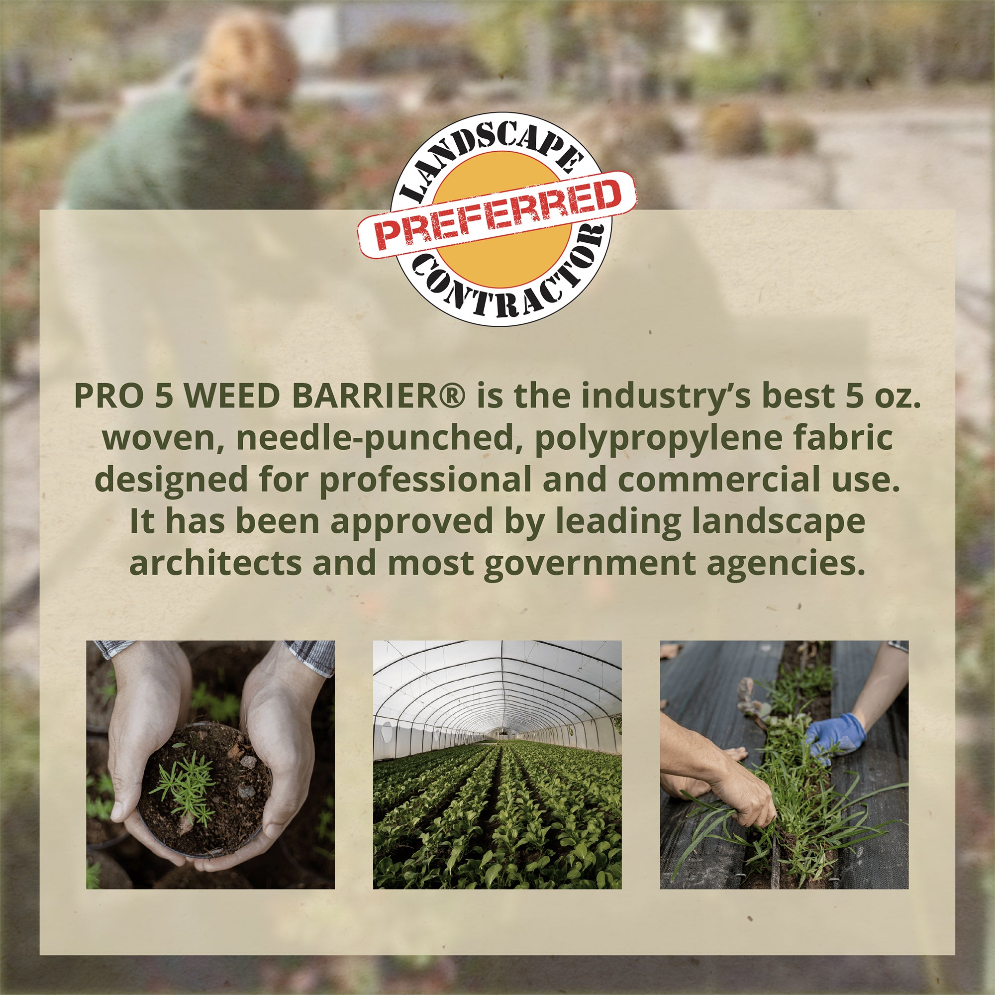 DeWitt P5 Pro 5 5oz 5' x 250' Commercial Landscape Weed Barrier Ground Fabric - Smart-nests