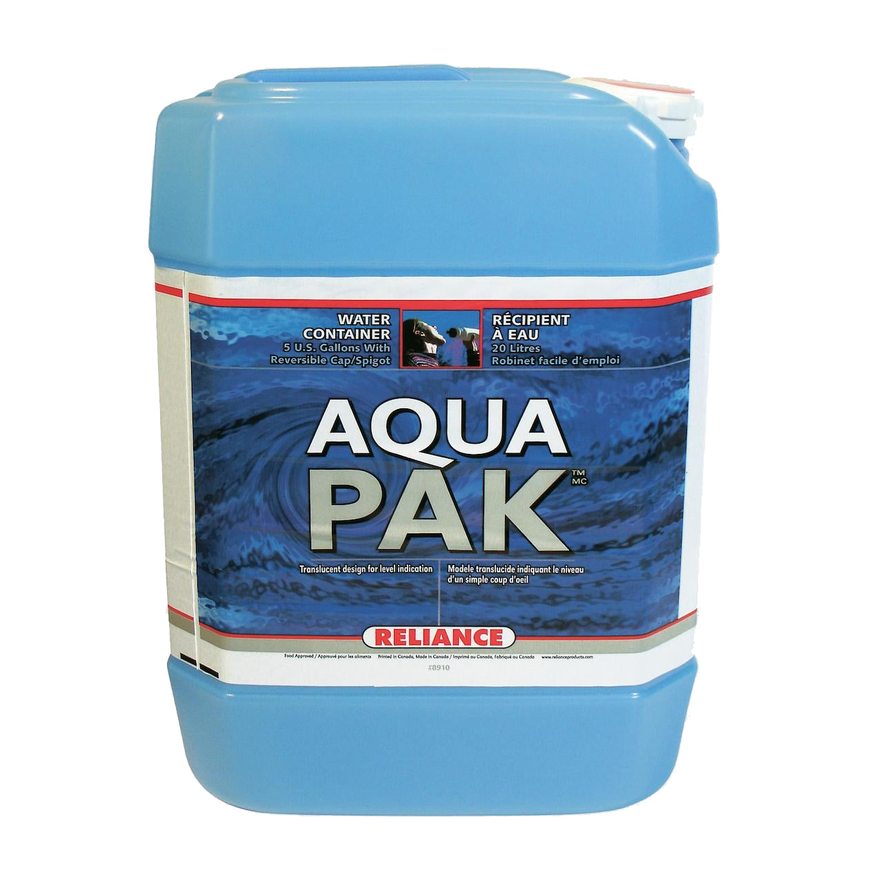 Reliance Products Aqua-Pak 5 Gallon Plastic Drinking Water Container Storage Jug - Smart-nests