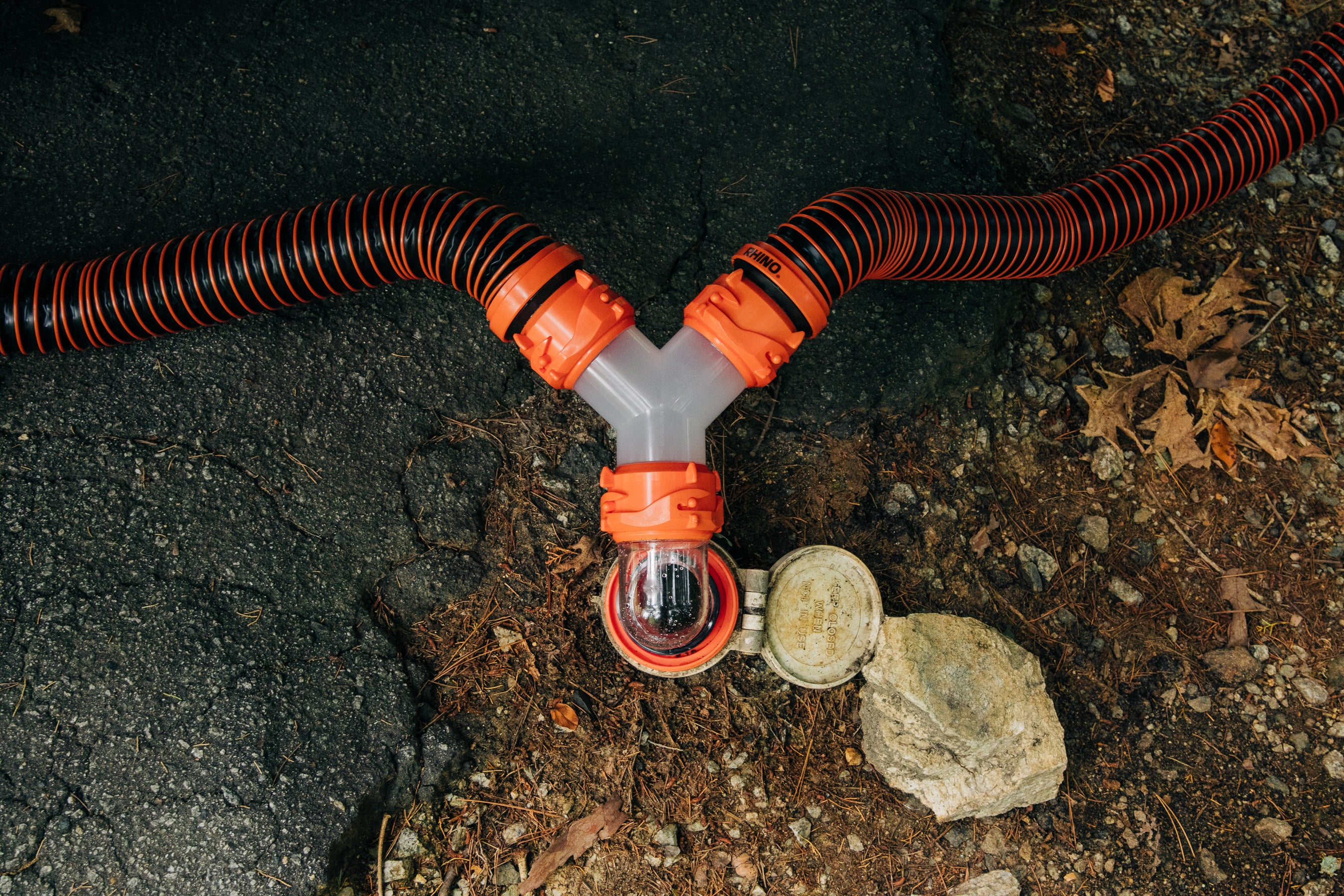 Camco RhinoEXTREME 20 Ft Sewer Hose Kit with 360 Degree Clear Swivel Wye Fitting - Smart-nests
