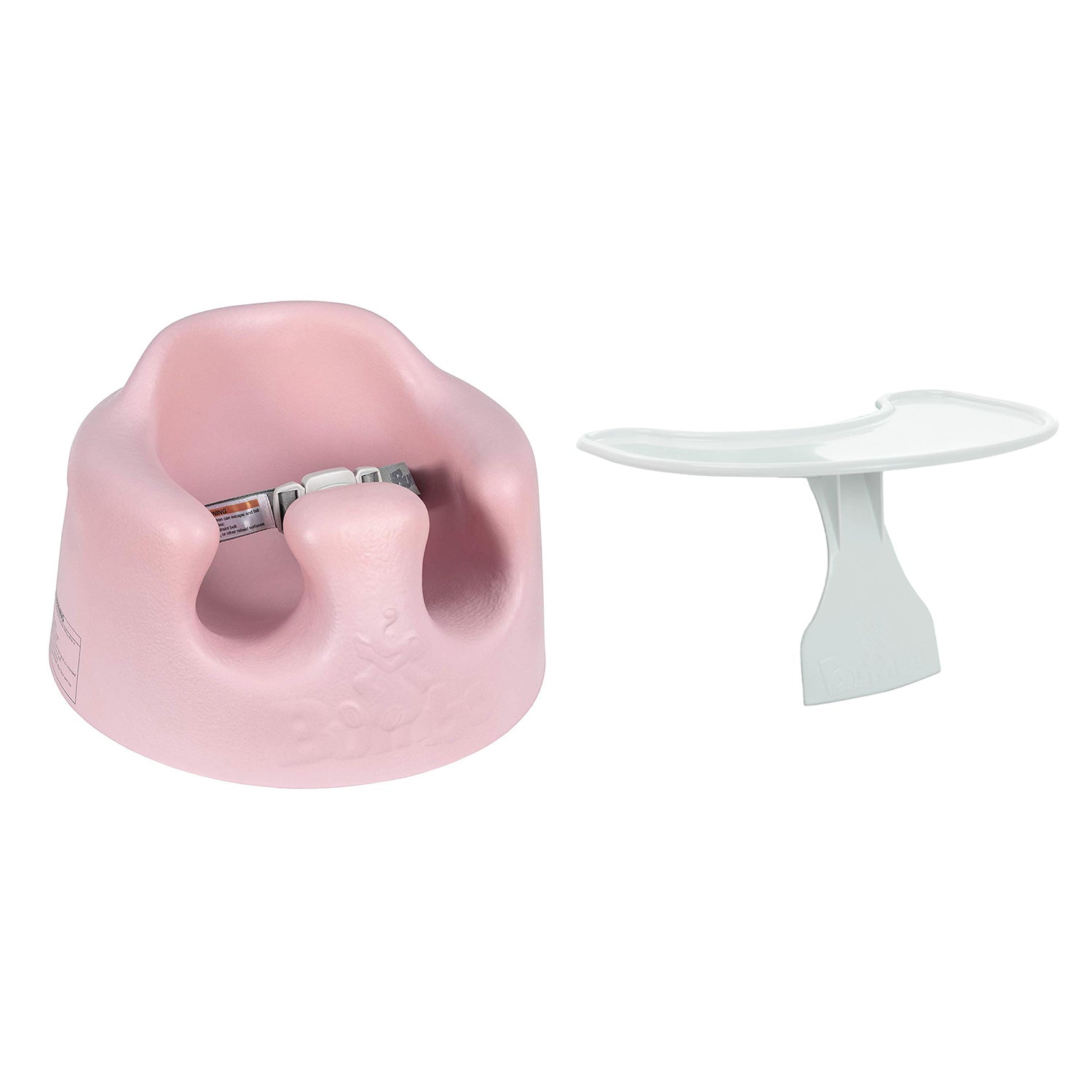 Bumbo Baby Infant Portable Foam Floor Seat with Play Top Tray Attachment, Pink - Smart-nests