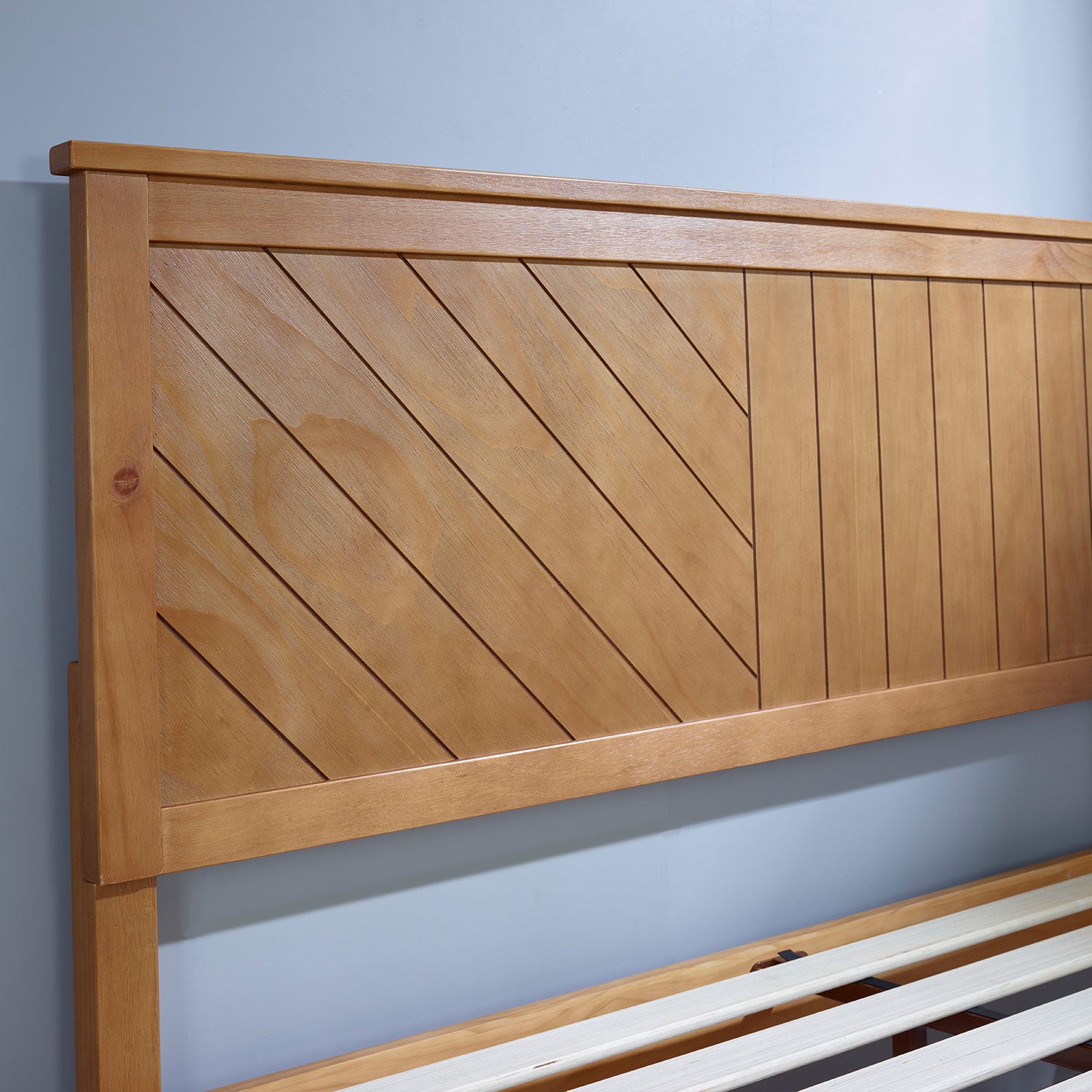 MUSEHOMEINC 12 Inch Solid Wood Platform Bed Frame with Wooden Slats, Queen - Smart-nests