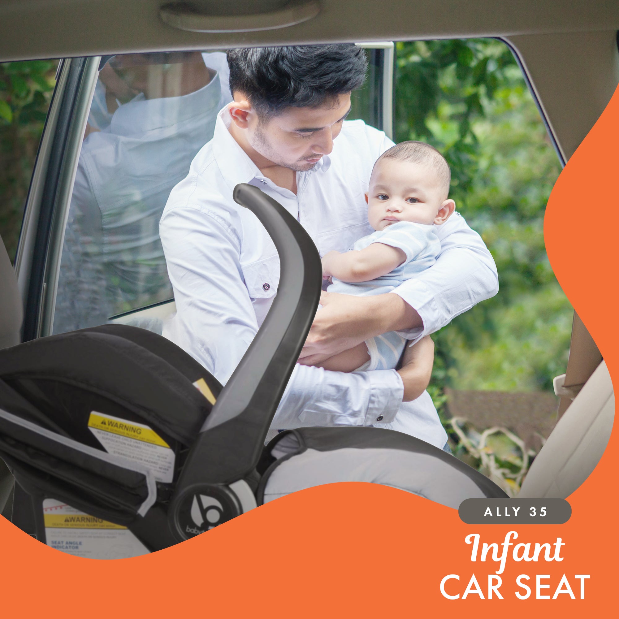 Baby Trend Ally Baby Infant Car Seat Travel System with Cover, 2-Pack, Stormy - Smart-nests