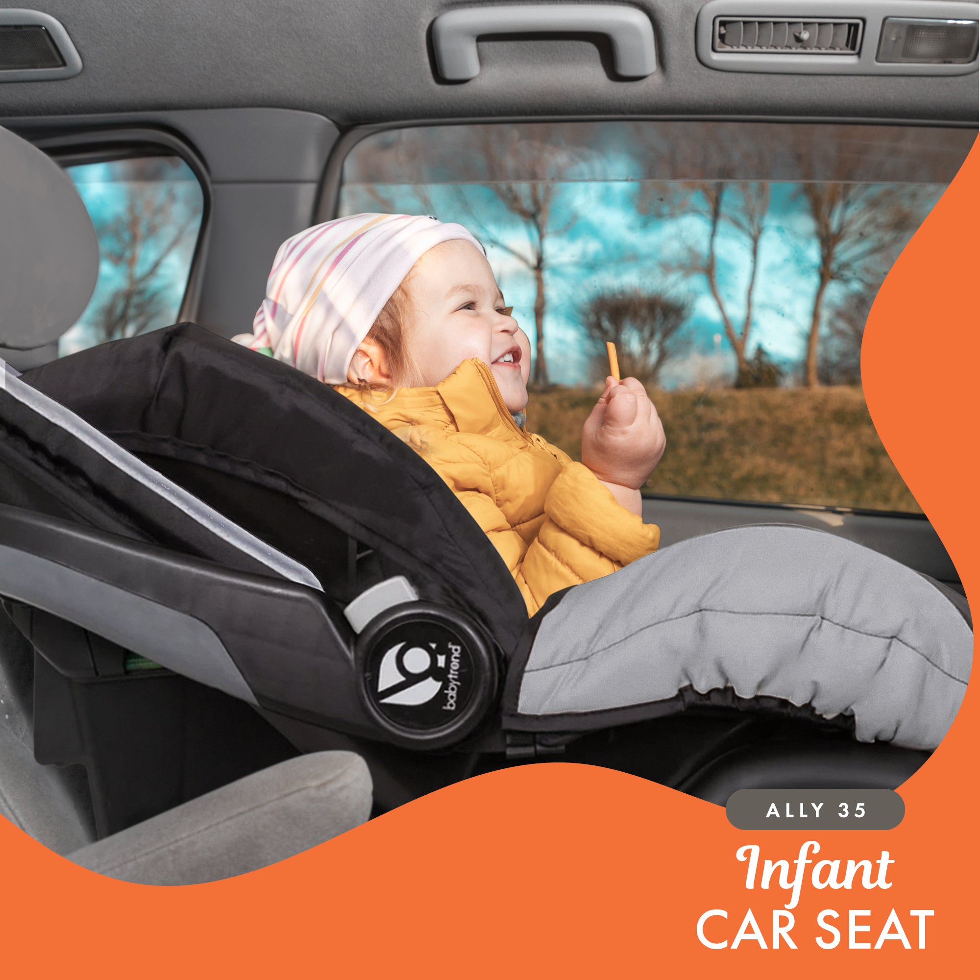 Baby Trend Ally Baby Infant Car Seat Travel System with Cover, 2-Pack, Stormy - Smart-nests