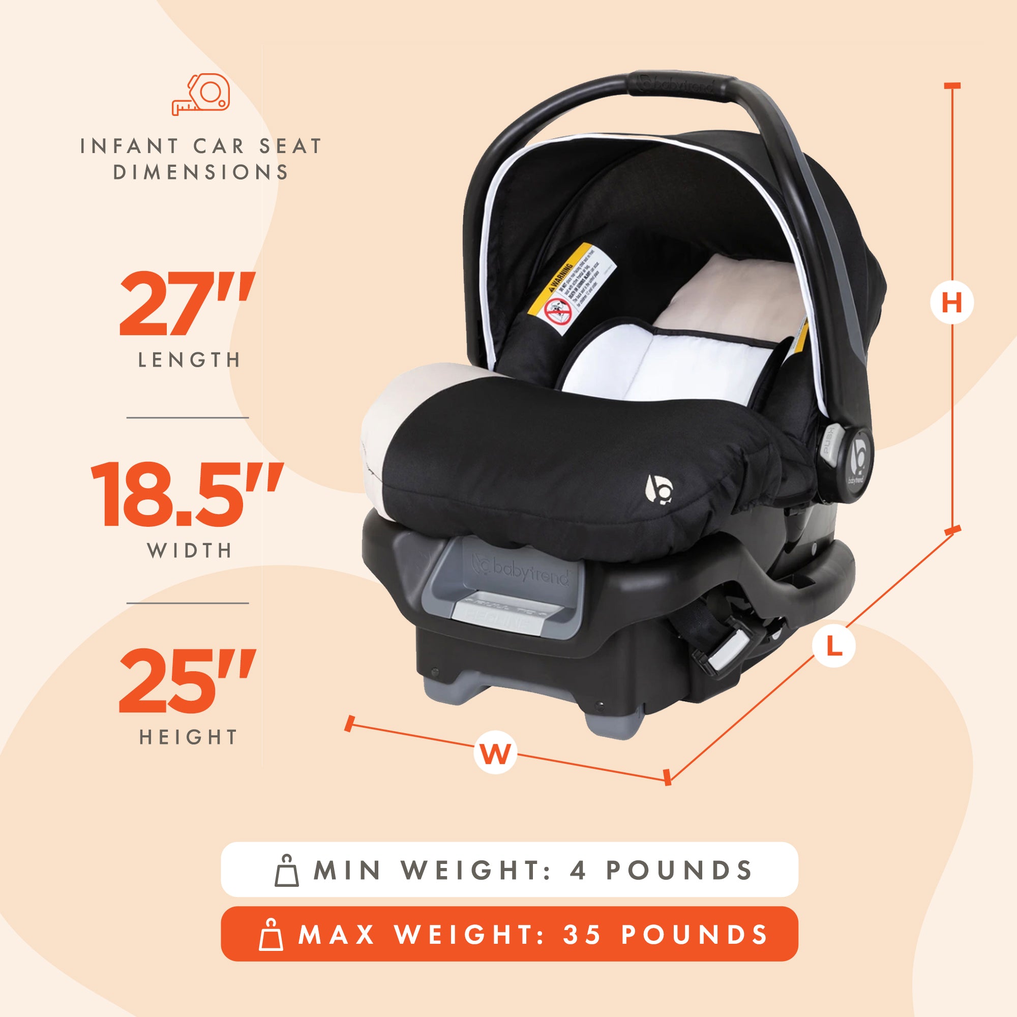 Baby Trend Ally Newborn Baby Infant Car Seat Travel System Cover, 2 Pack, Khaki - Smart-nests