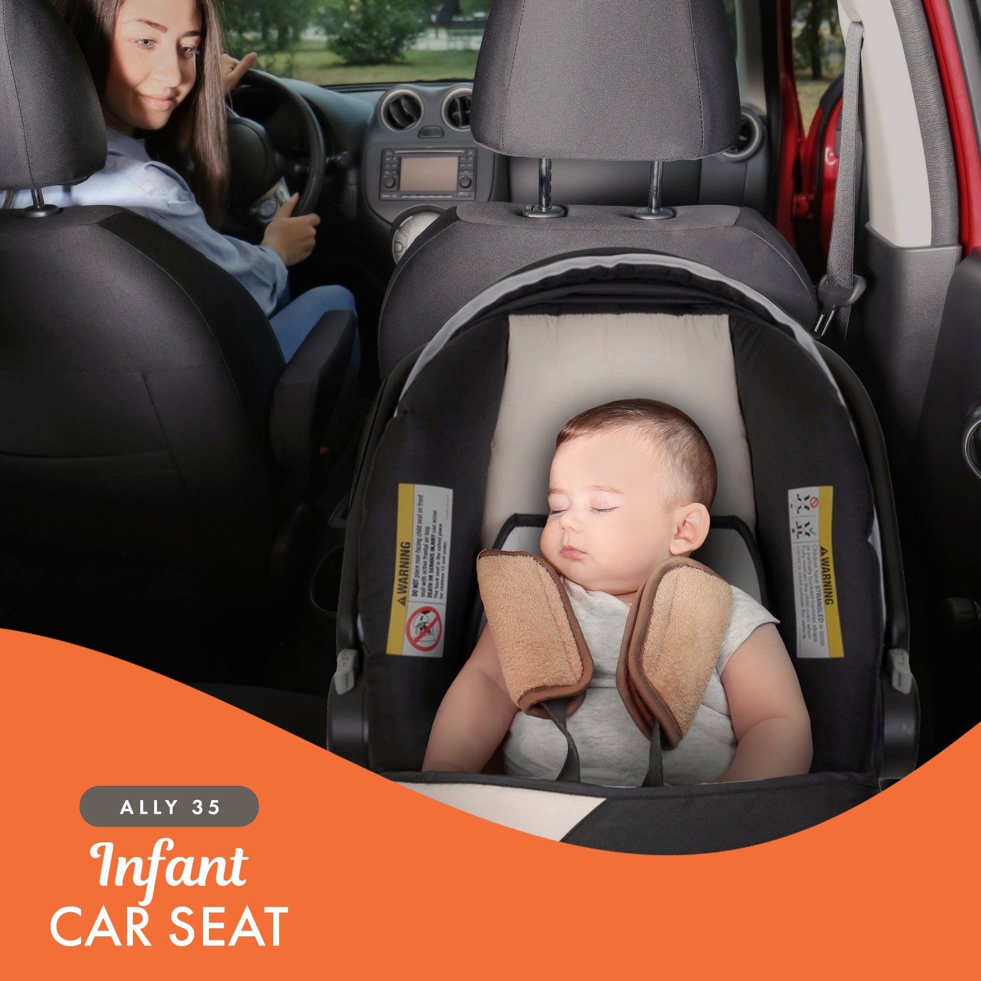 Baby Trend Ally Newborn Baby Infant Car Seat Travel System Cover, 2 Pack, Khaki - Smart-nests