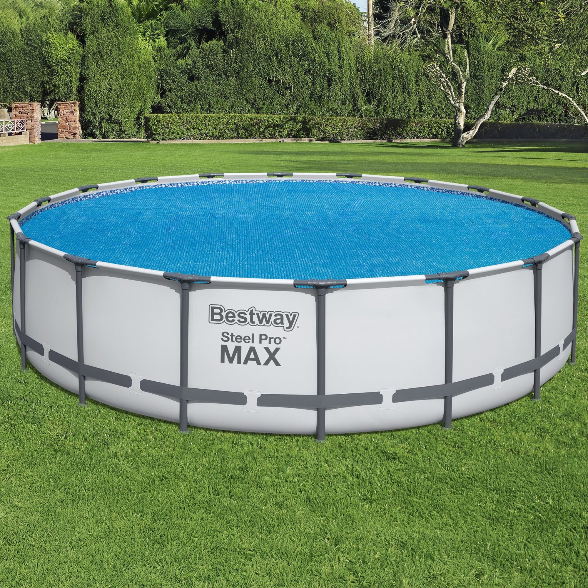 Bestway Flowclear 18' Round Solar Pool Cover for Above Ground Pools (Cover Only) - Smart-nests
