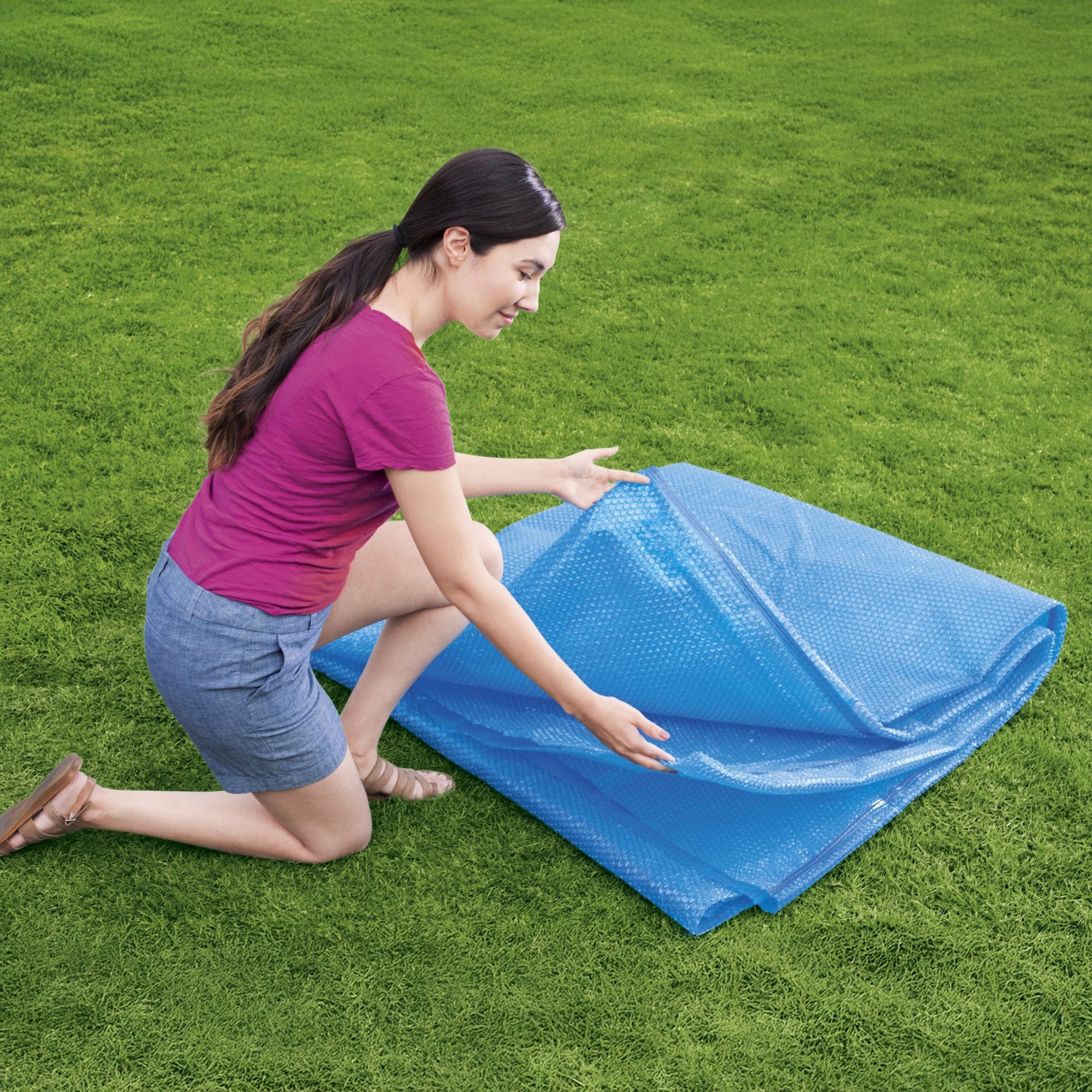 Bestway Flowclear 18' Round Solar Pool Cover for Above Ground Pools (Cover Only) - Smart-nests