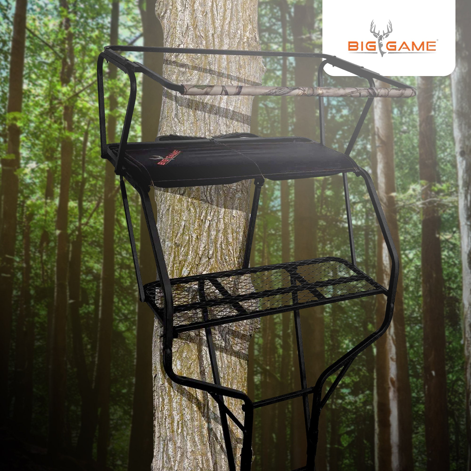 Big Game Guardian XLT 18 Foot 2 Person Deer Hunting Ladder Climbing Tree Stand - Smart-nests
