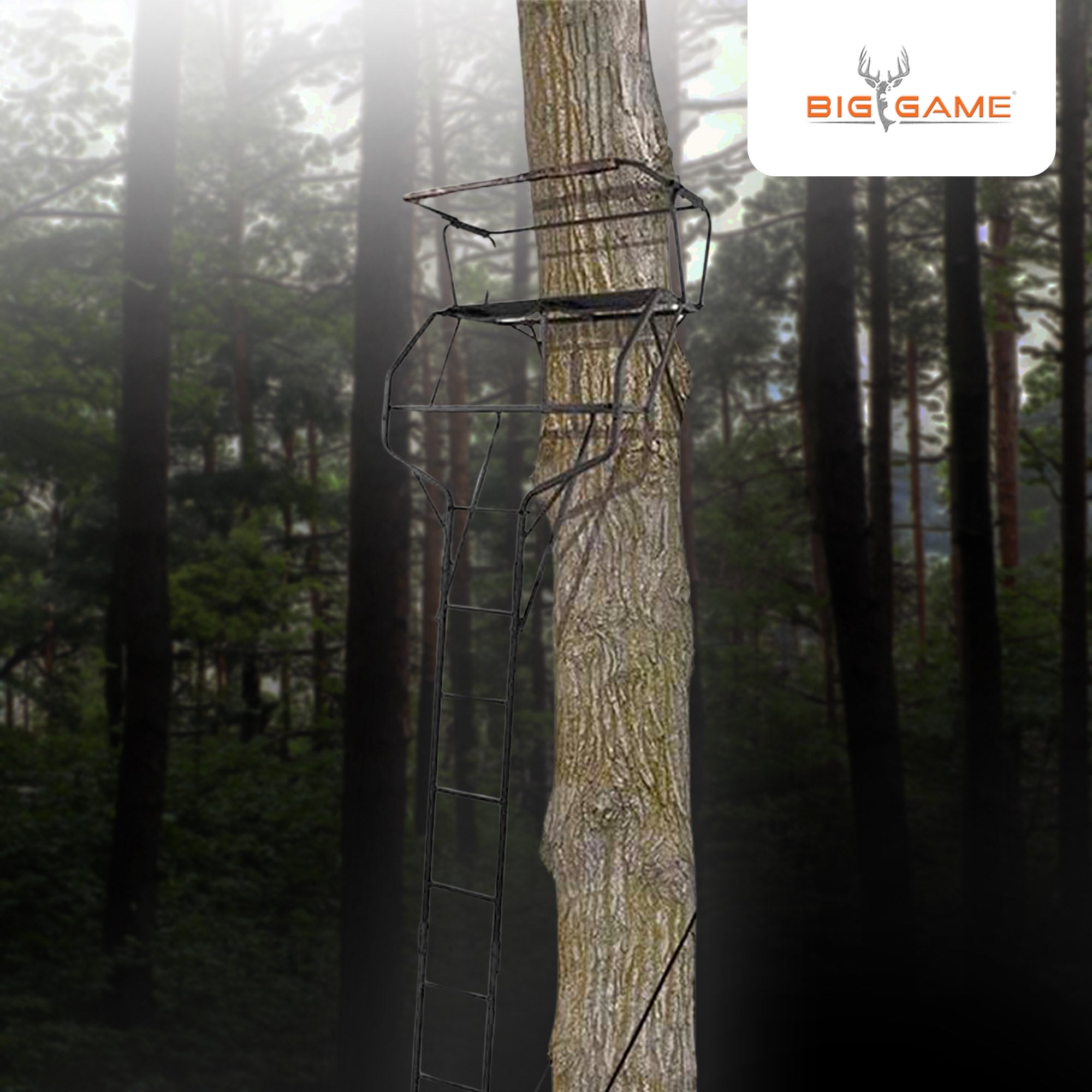 Big Game Guardian XLT 18 Foot 2 Person Deer Hunting Ladder Climbing Tree Stand - Smart-nests