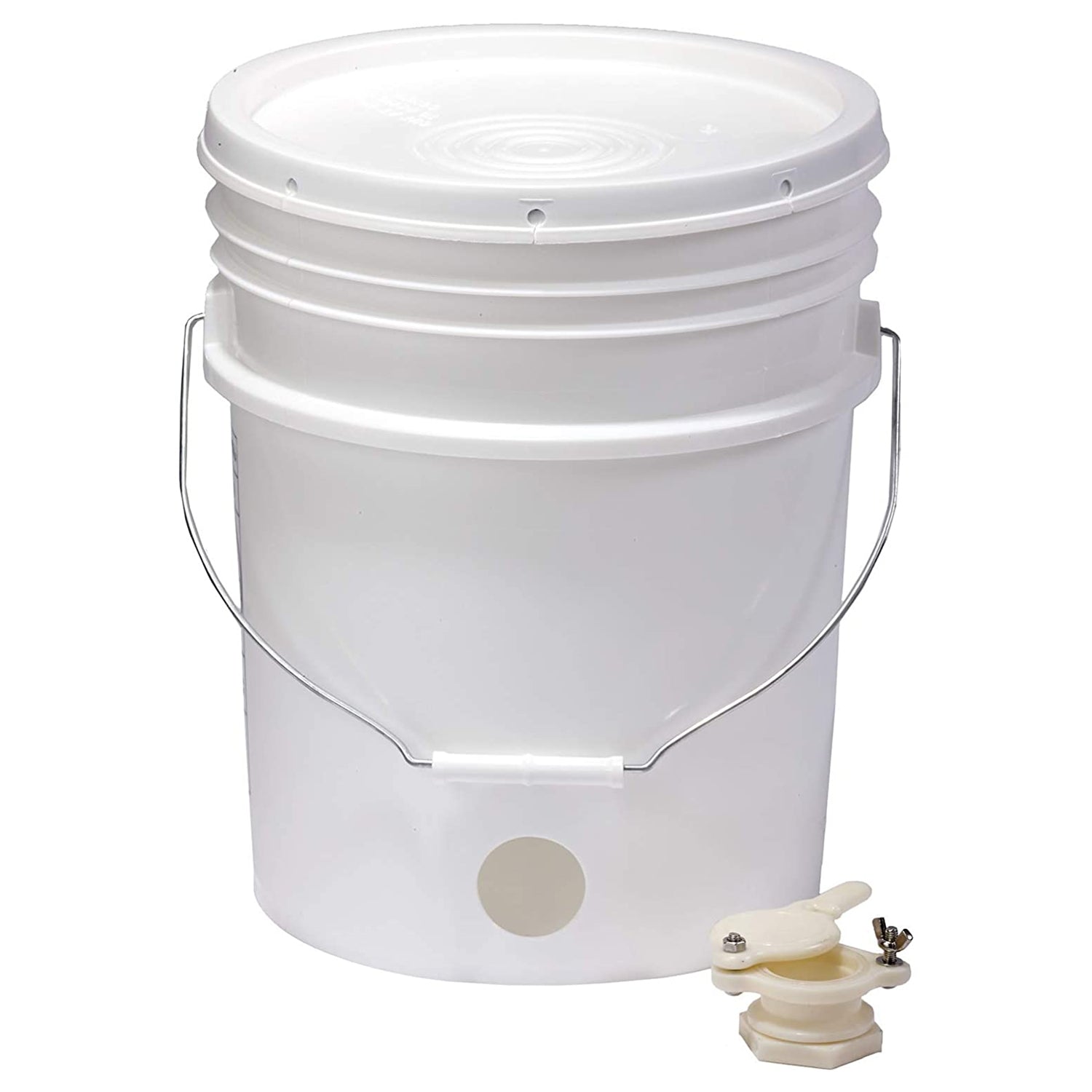 Little Giant BKT5 Plastic Honey Bucket with Honey Gate for Beekeeping, 5 Gallon - Smart-nests