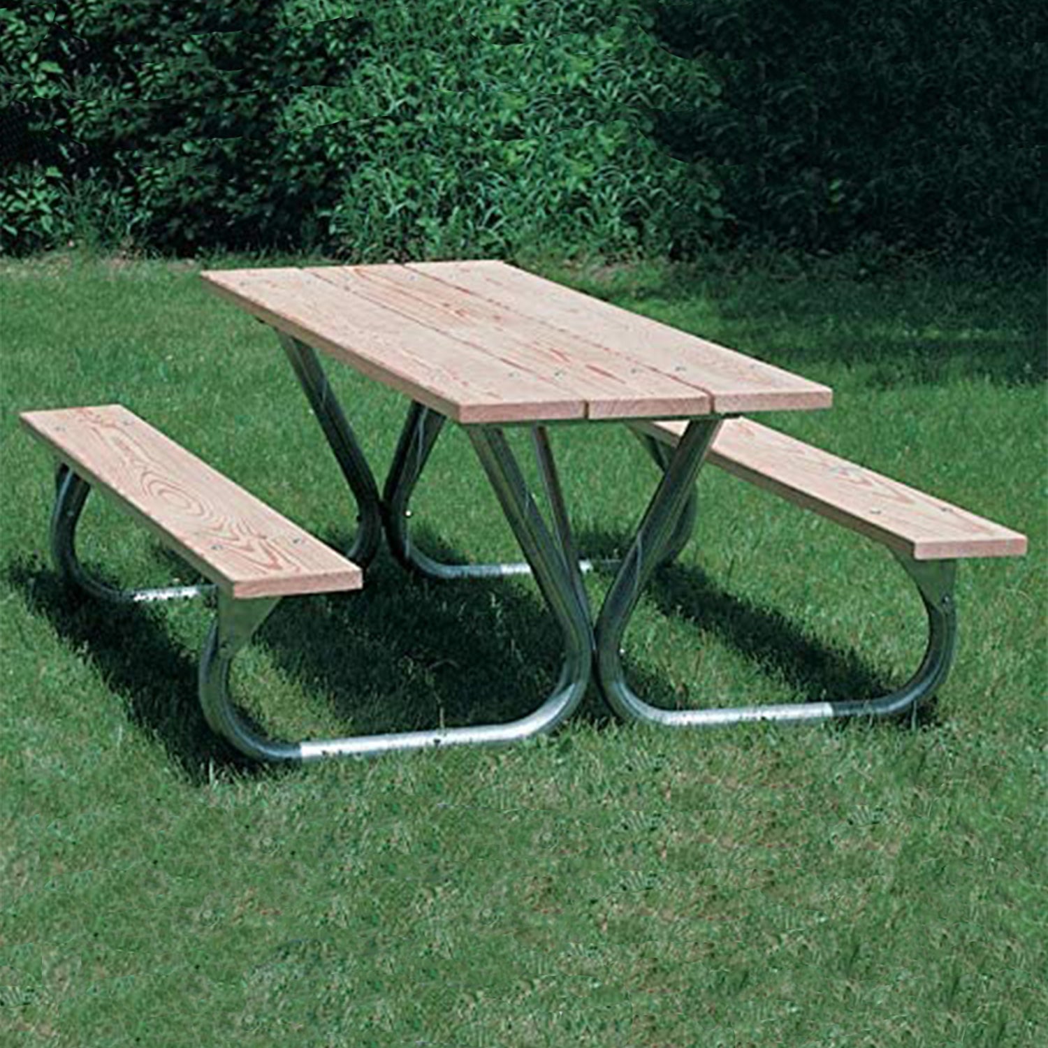 Pilot Rock 6' or 8' Outdoor Steel Non Tip Picnic Table Legs Kit (Frame Only) - Smart-nests