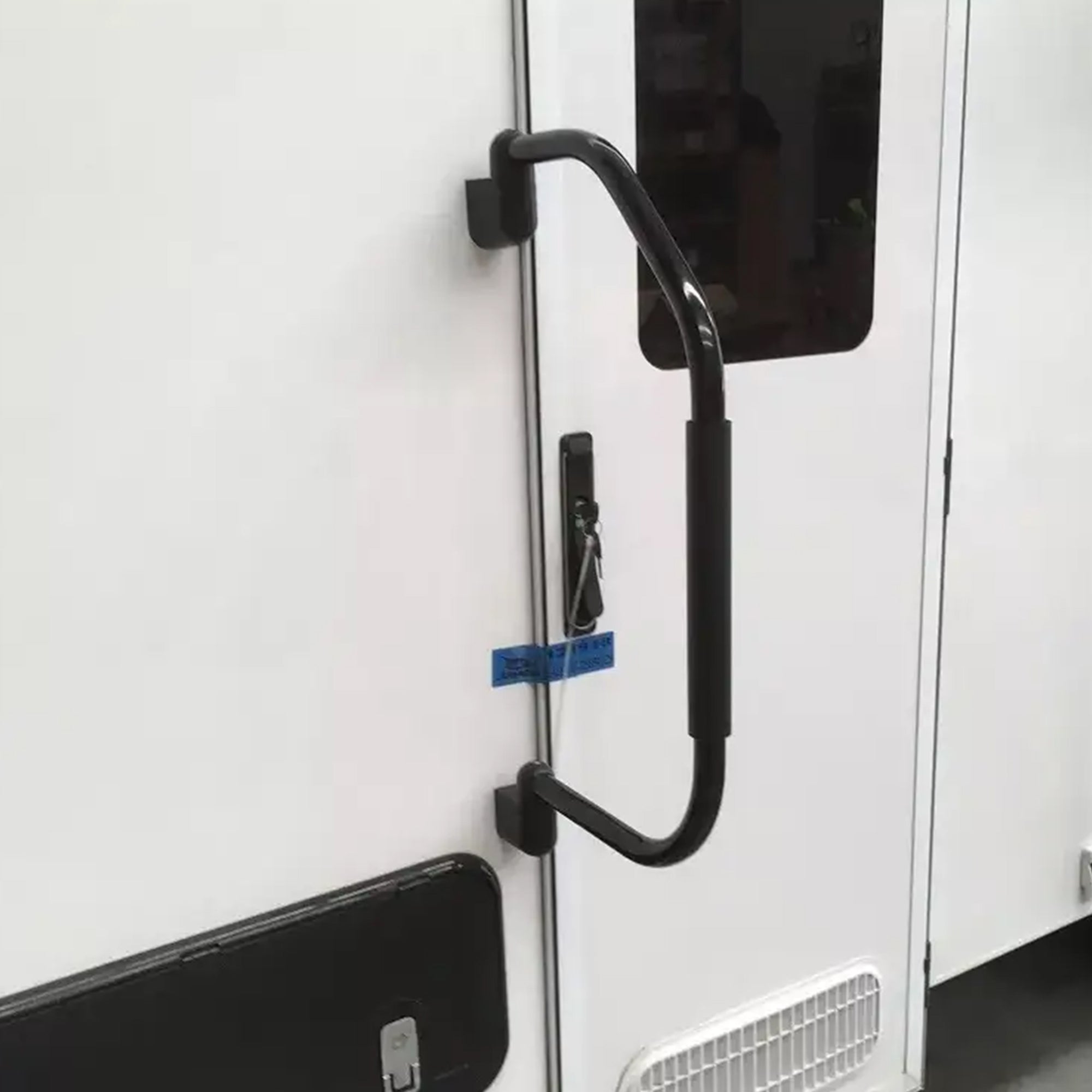 Camco Fold Away RV Grab Handle, Portable Safety Grip for RV Accessories, Black - Smart-nests