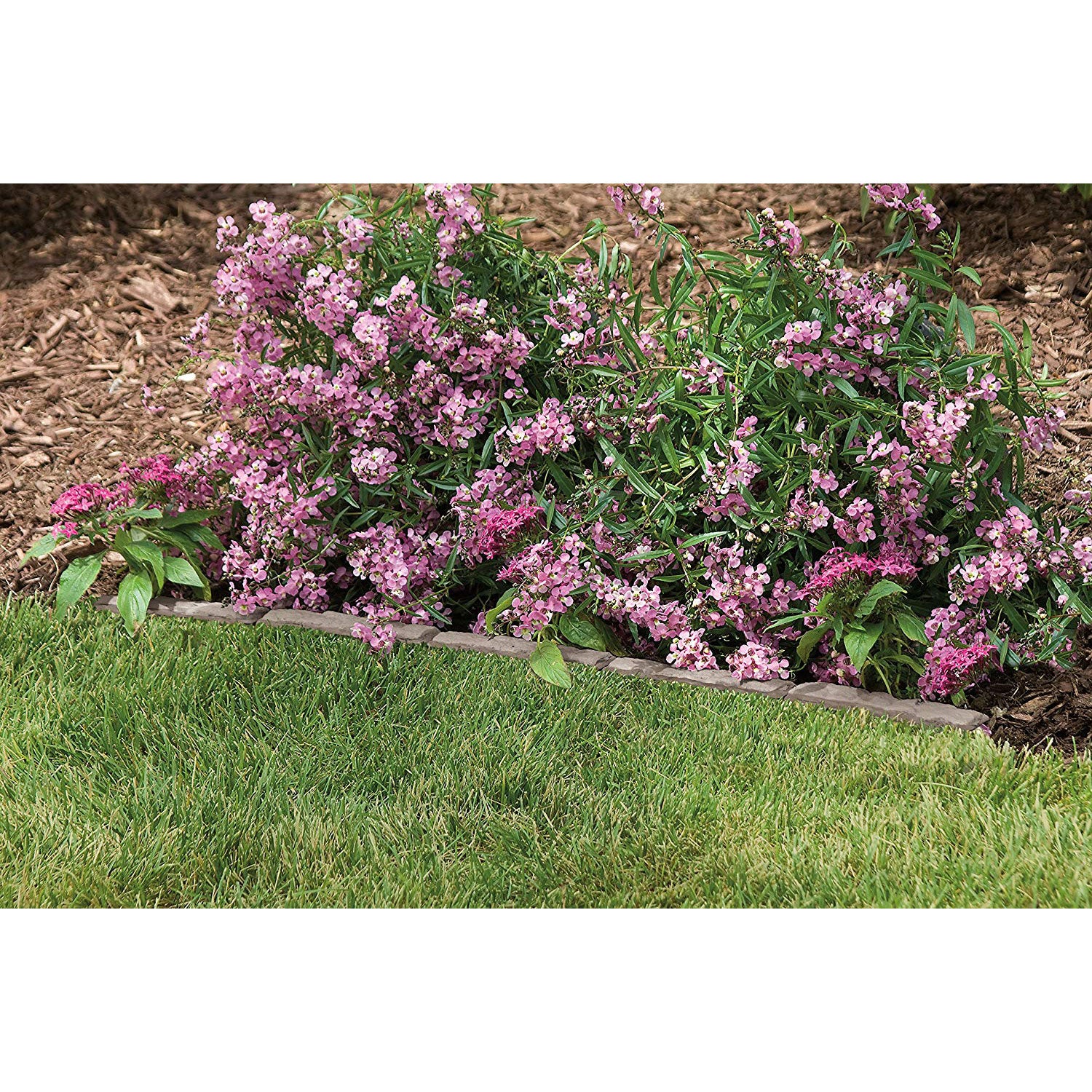 Suncast Quick Edge 35 Inch Single Strip Resin Lawn Edging, Flagstone (4 Pack) - Smart-nests