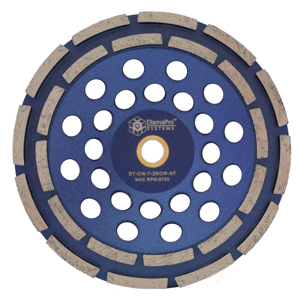 DiamaPro Systems Non Threaded 7 Inch Double Row Concrete Grinding Cup Wheel Tool - Smart-nests