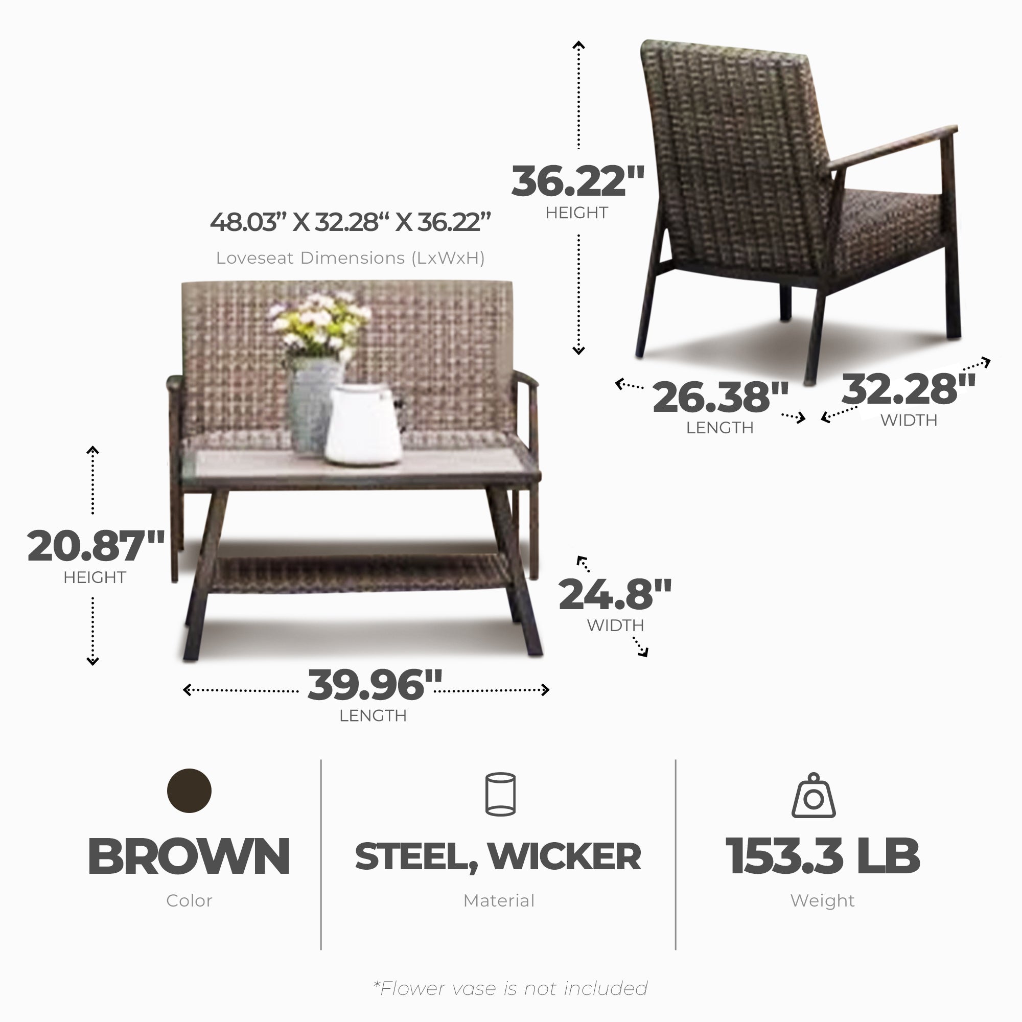 Four Seasons Courtyard Nantucket 4 Piece All Weather Deep Seating Patio Set - Smart-nests