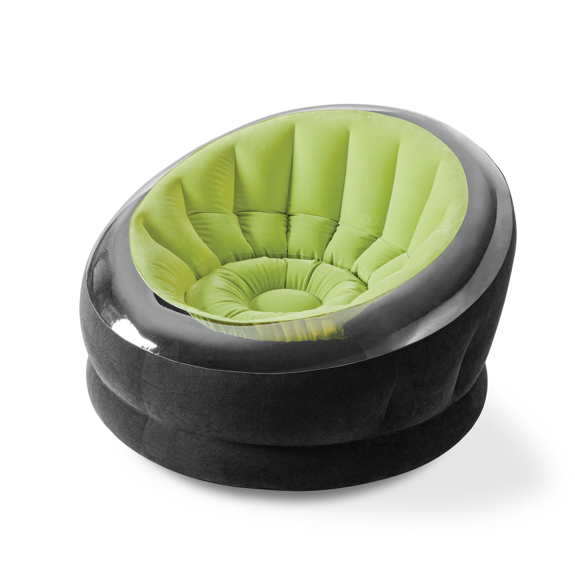 Intex Empire Inflatable Blow Up Lounge Dorm Camping Chair for Adults, Lime Green - Smart-nests