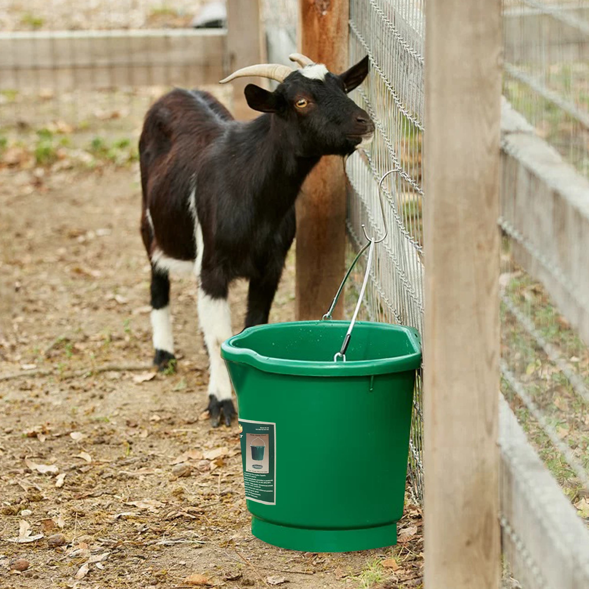 Farm Innovators Oversized 5 Gallon Plastic Flat Back Heated Bucket, 120 Watt - Smart-nests