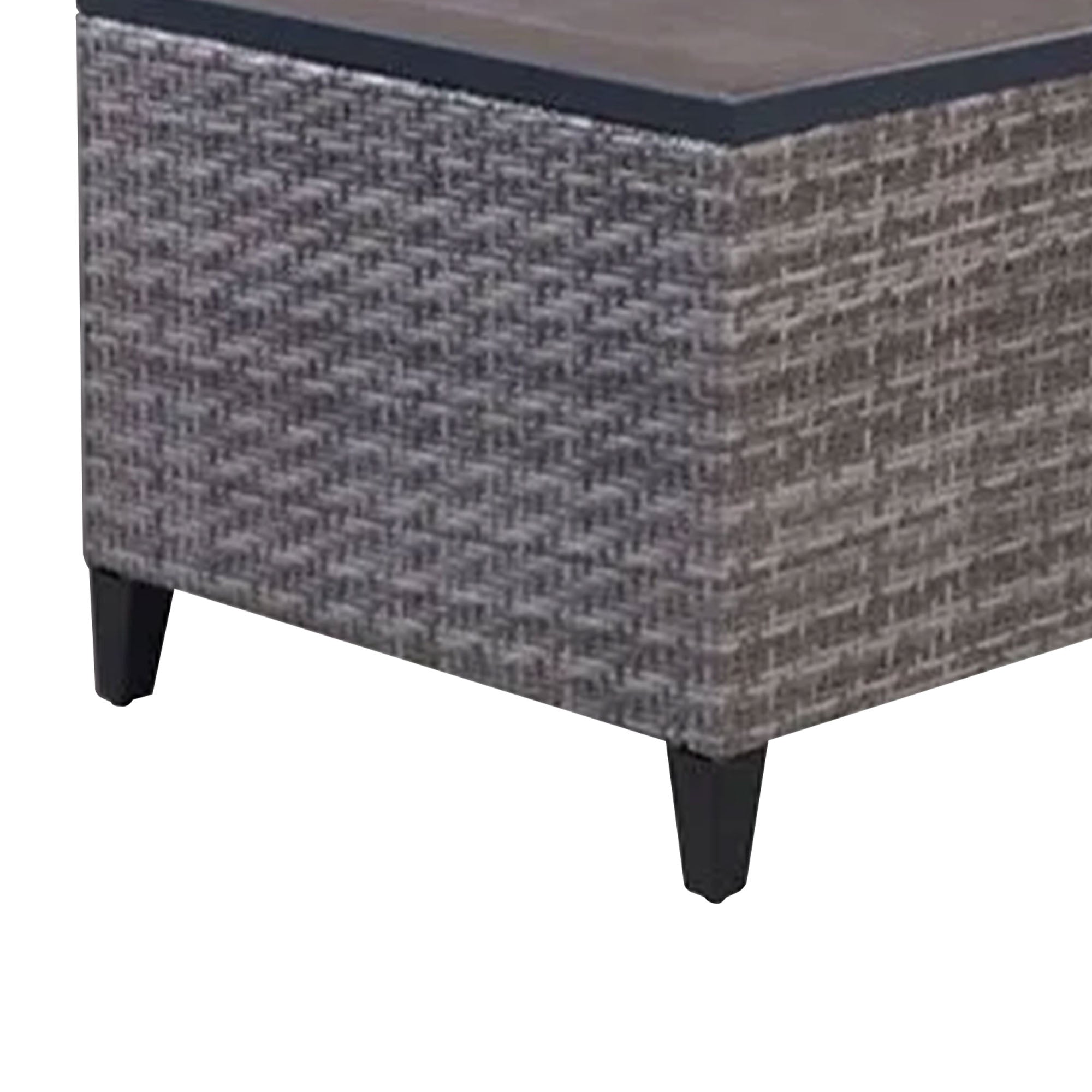 Four Seasons Courtyard Serronova Faux Wood Top Aluminum Side Table, Light Gray - Smart-nests