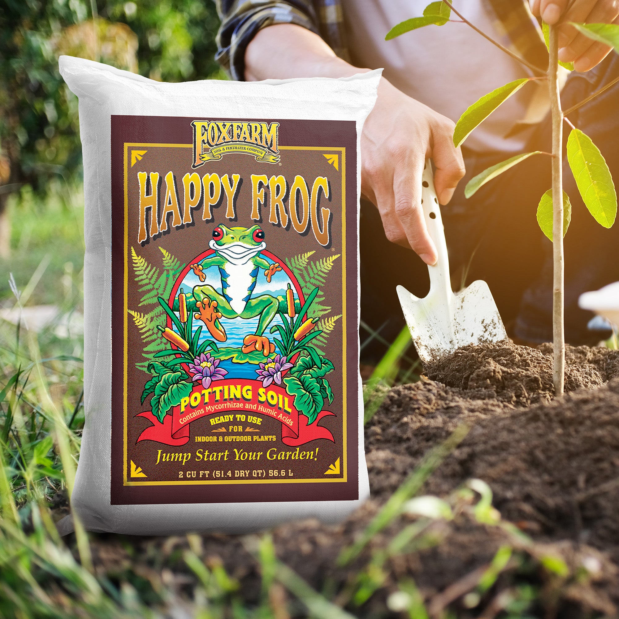 Foxfarm FX14047 Happy Frog Ph Adjusted Garden Potting Soil Mix, 2 Cubic Feet - Smart-nests