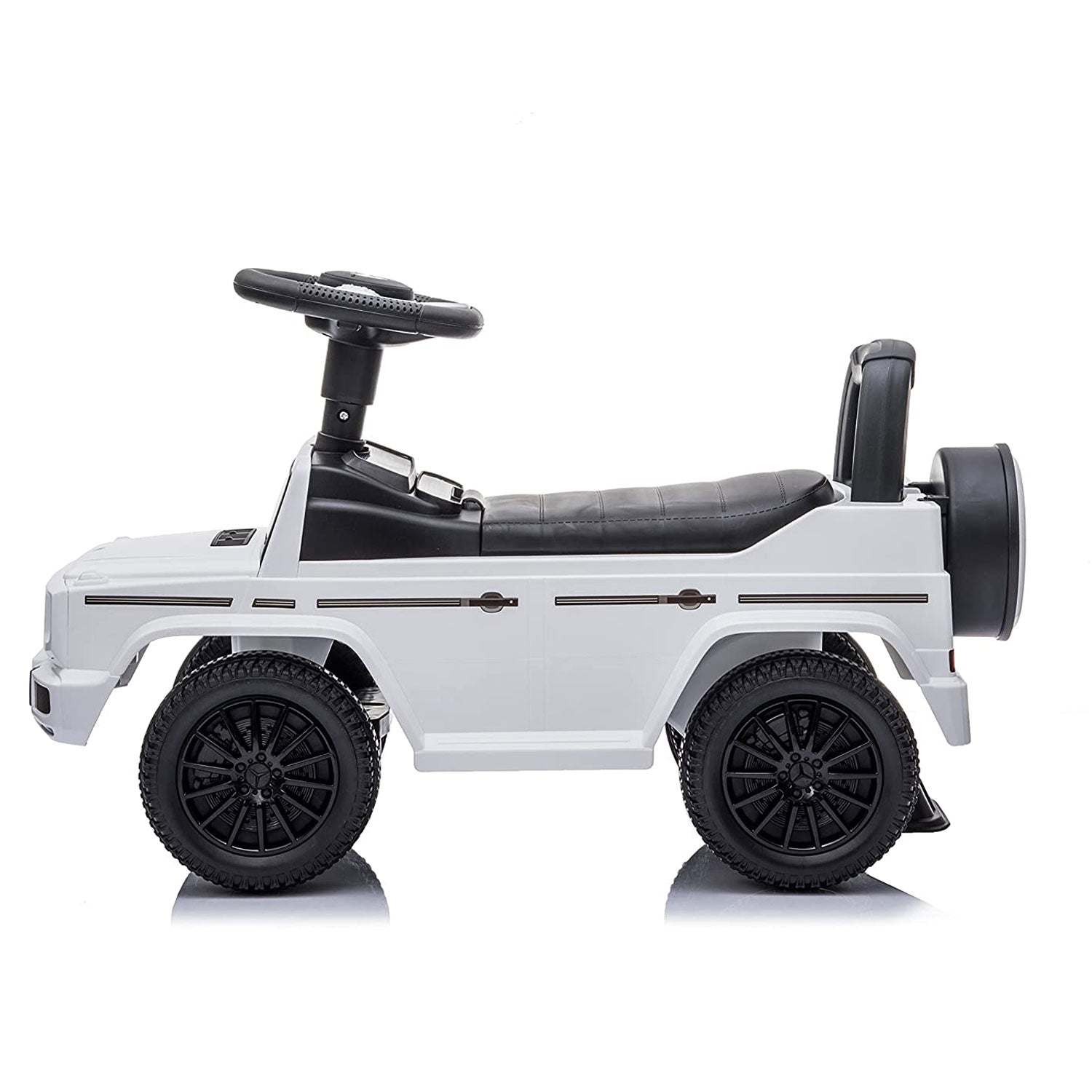 Best Ride On Car Kids Toddler Outdoor Stroller Mercedes G-Wagon Push Car, White - Smart-nests