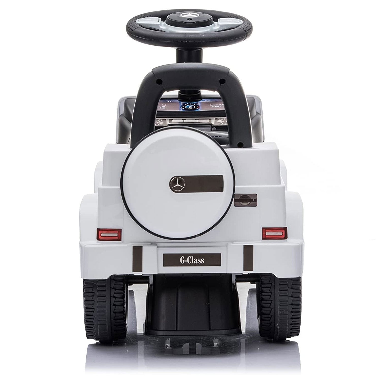 Best Ride On Car Kids Toddler Outdoor Stroller Mercedes G-Wagon Push Car, White - Smart-nests