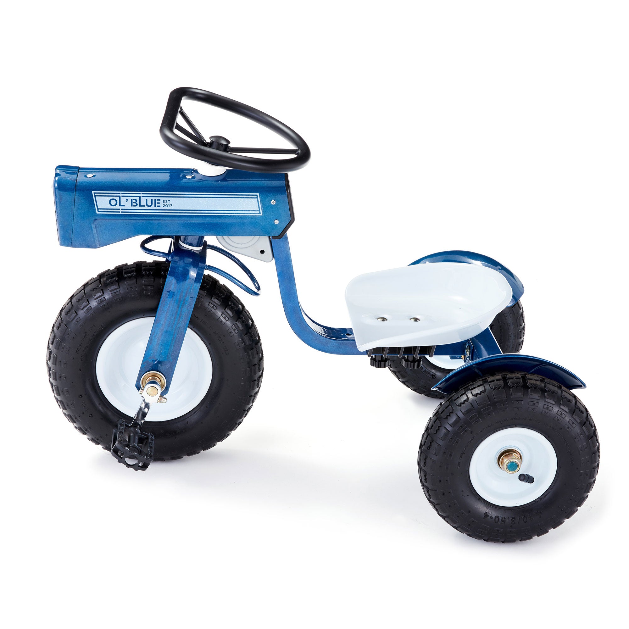 Tricam Ol' Blue Tractor Tricycle, 22" Steel Toddler Bike Kids Ride On Toy, Blue - Smart-nests