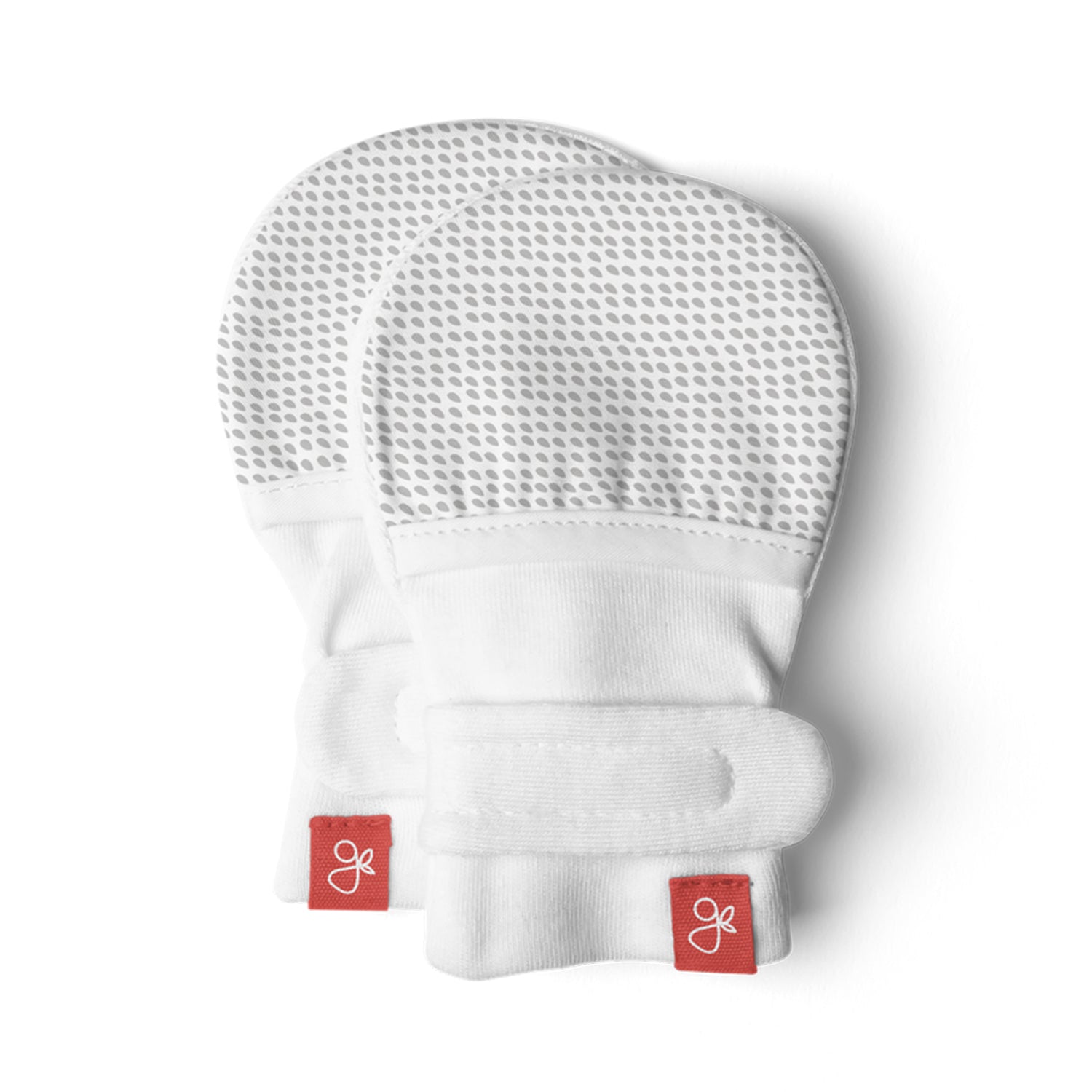 Goumikids Soft Organic Stay On No Scratch Baby Infant Mittens, 0-3M Drops Gray - Smart-nests