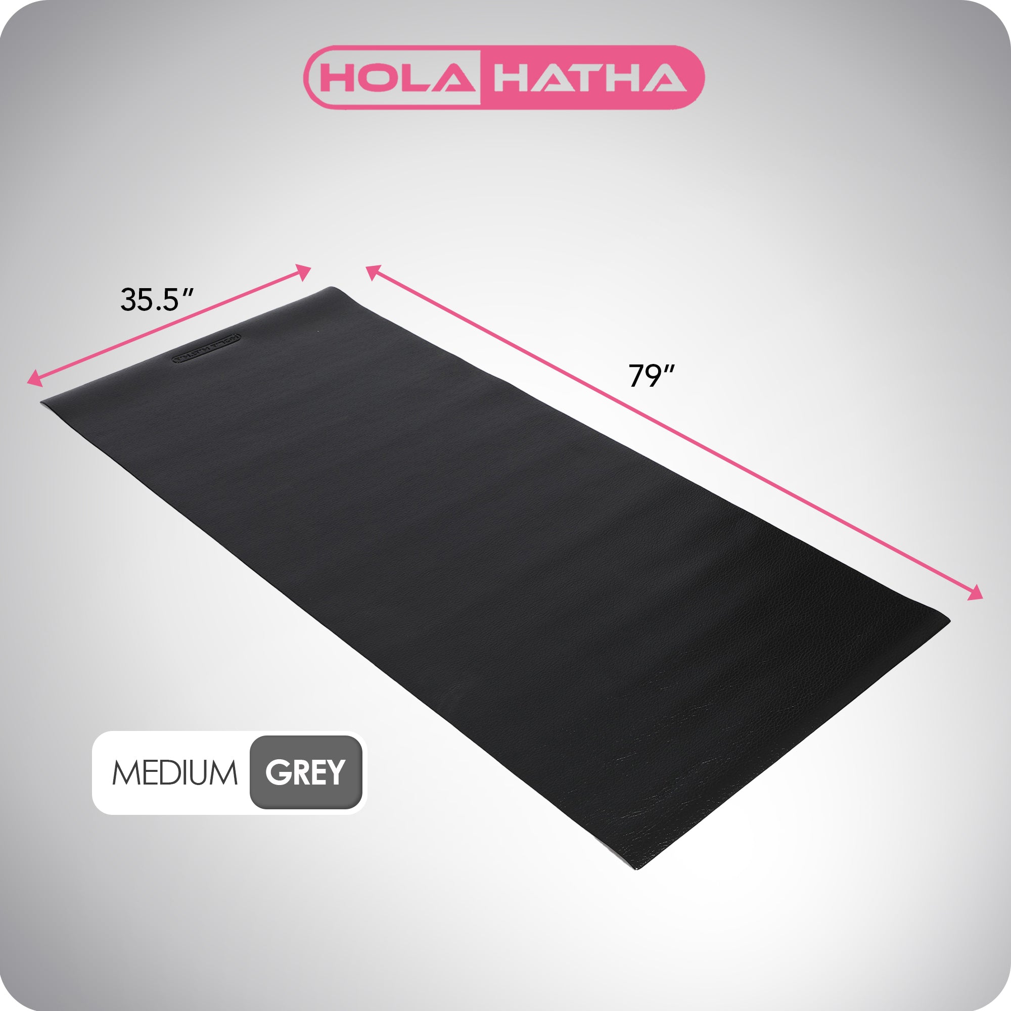 HolaHatha Lightweight Padded Foam Fitness Mat for Workout Activity, Medium, Grey - Smart-nests