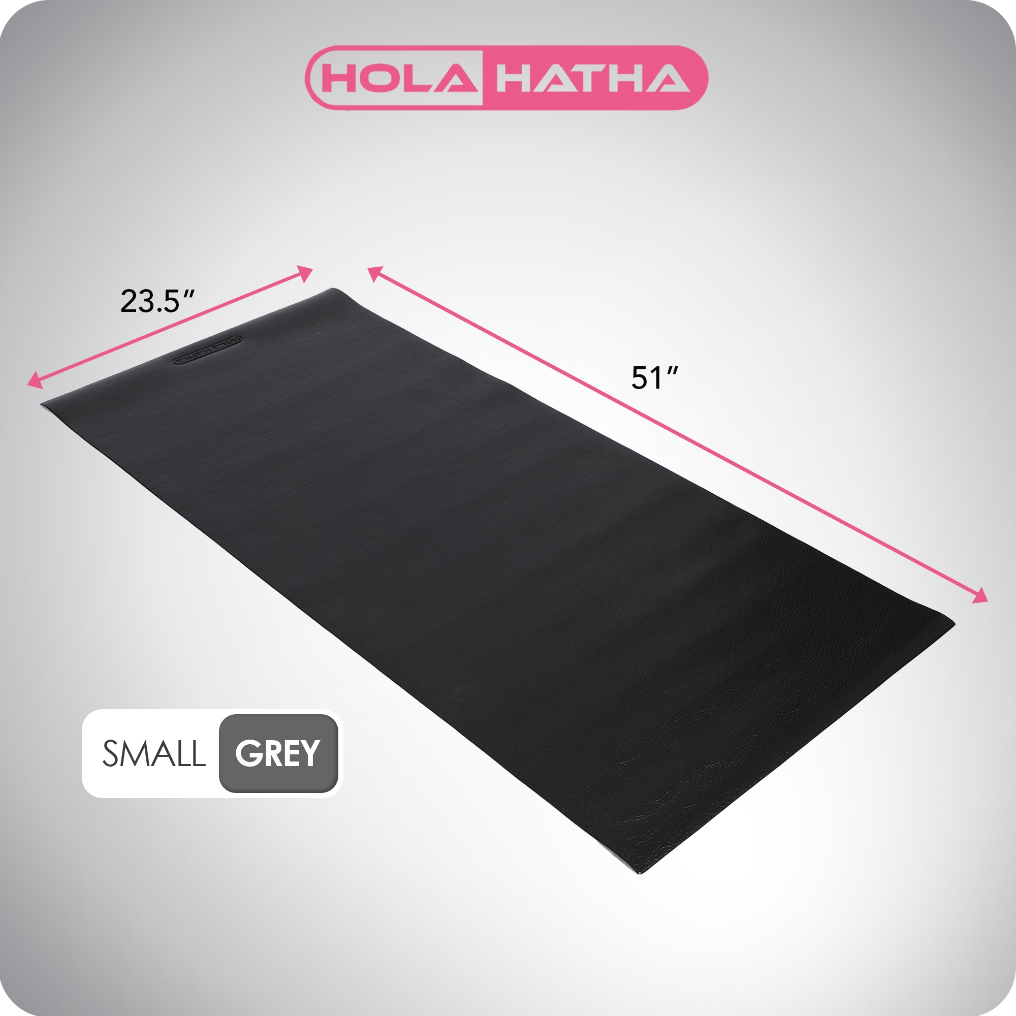 HolaHatha Lightweight Padded Foam Exercise Mat for Workout Activity, Small, Grey - Smart-nests