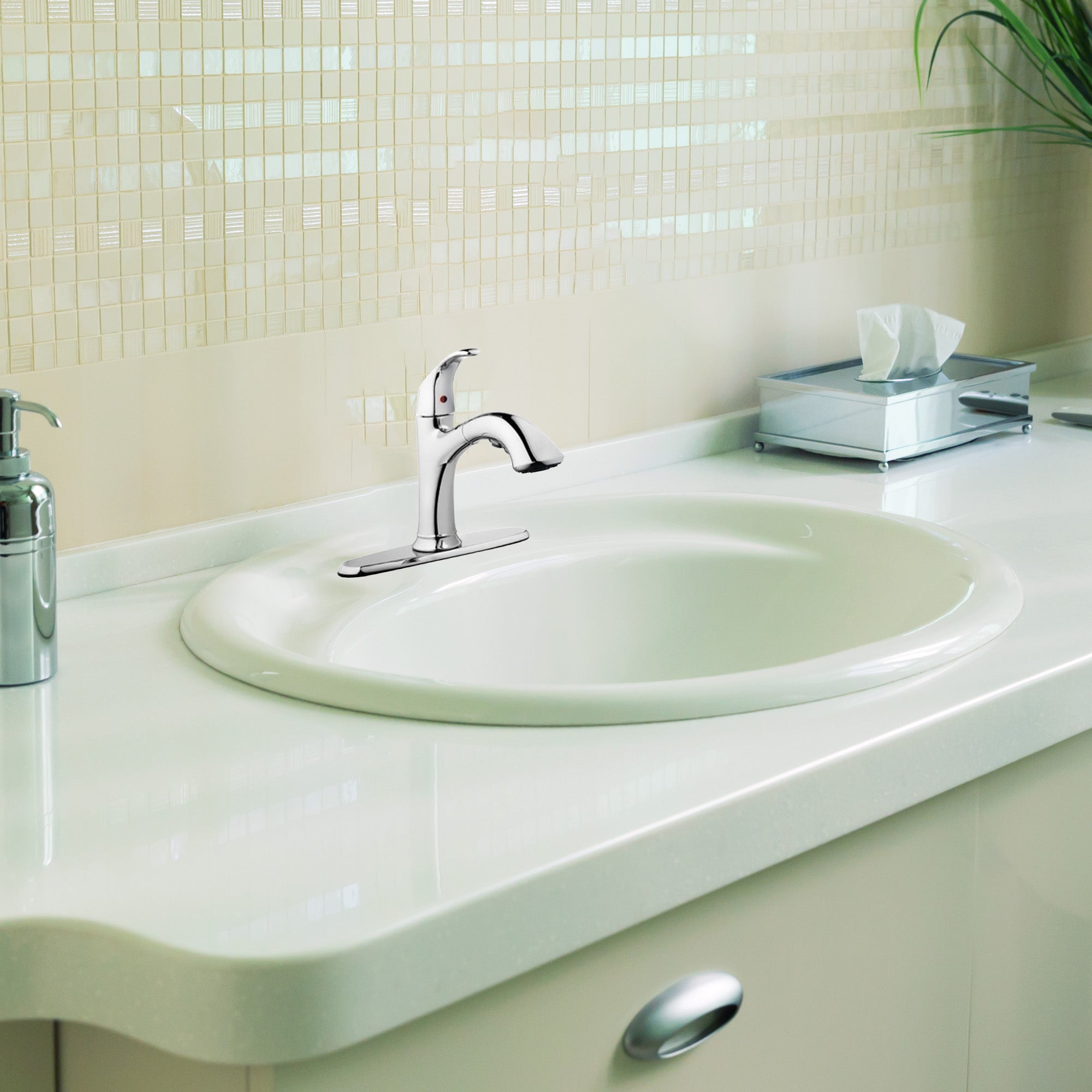 HomePointe Single Loop Handle Kitchen Faucet With Pull Out Spray, Chrome Finish - Smart-nests